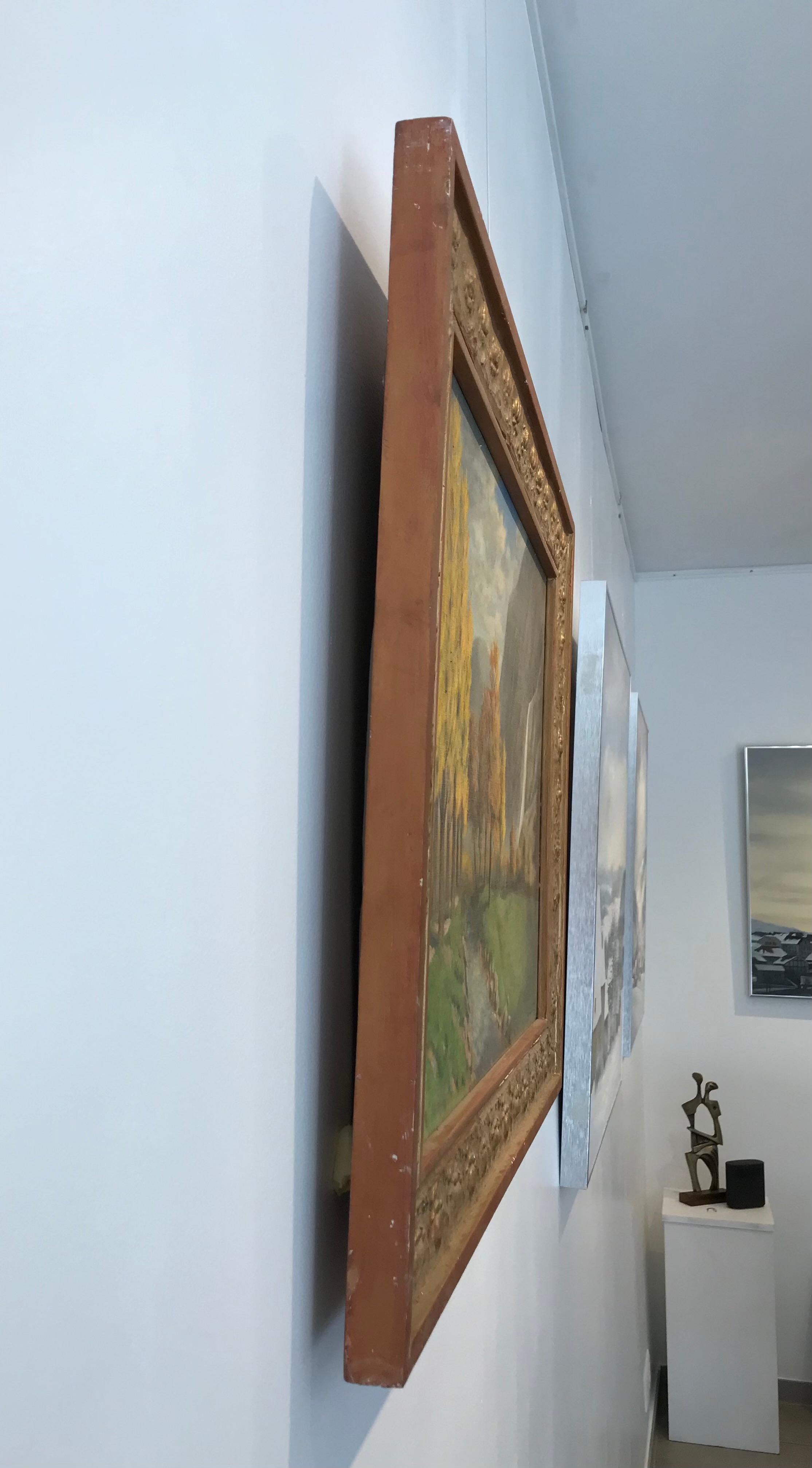Früher Herbst von Ernest Albert Christen - Öl auf Leinwand 46x61 cm im Angebot 6