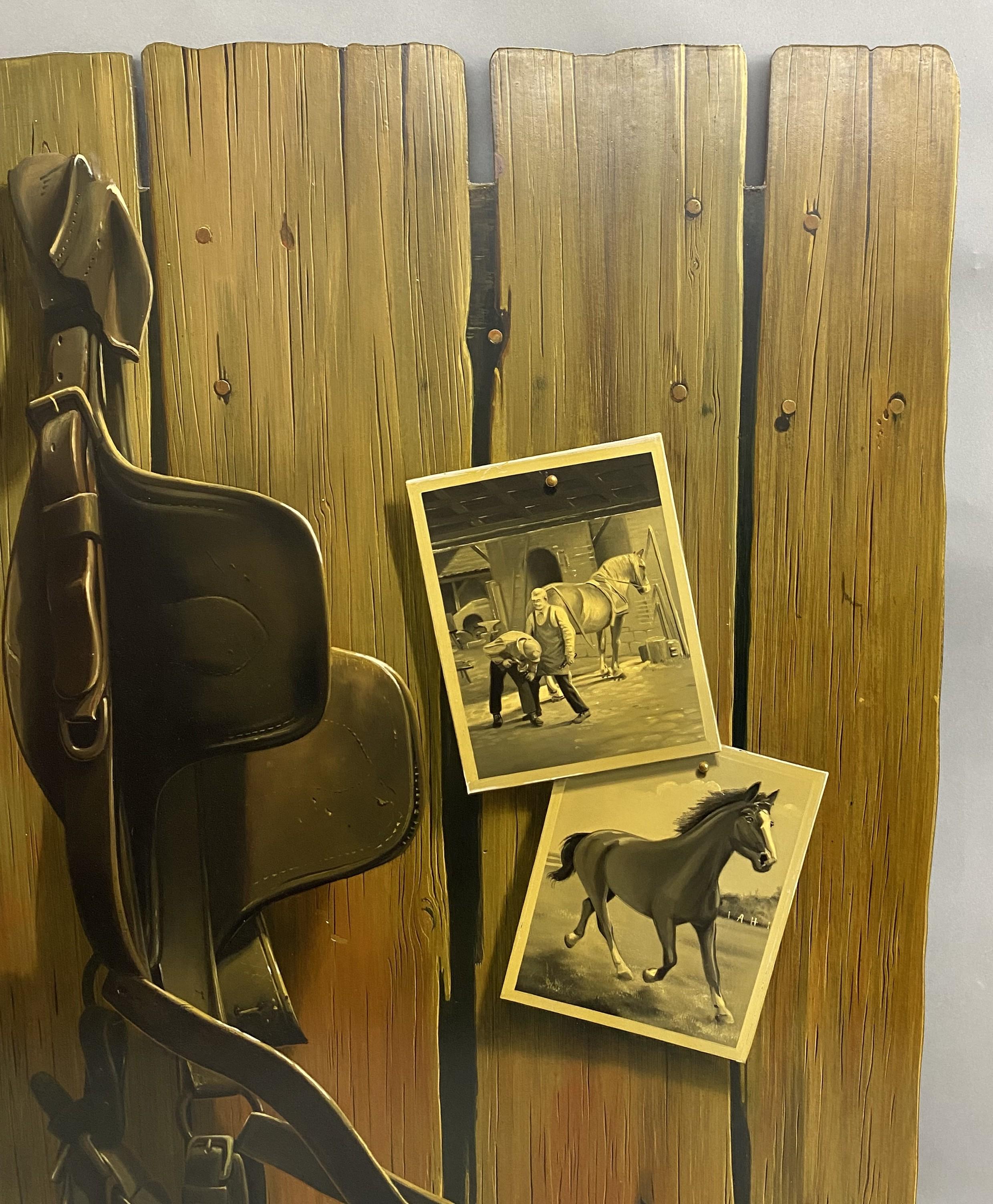 Stable Door - Brown Still-Life Painting by Ernest Albert Land