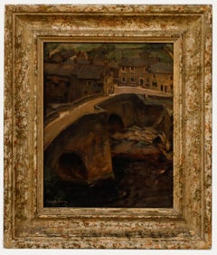 Ernest Alfred Sallis Benney (1894-1966) - 1930 Oil, Barnard Castle Bridge