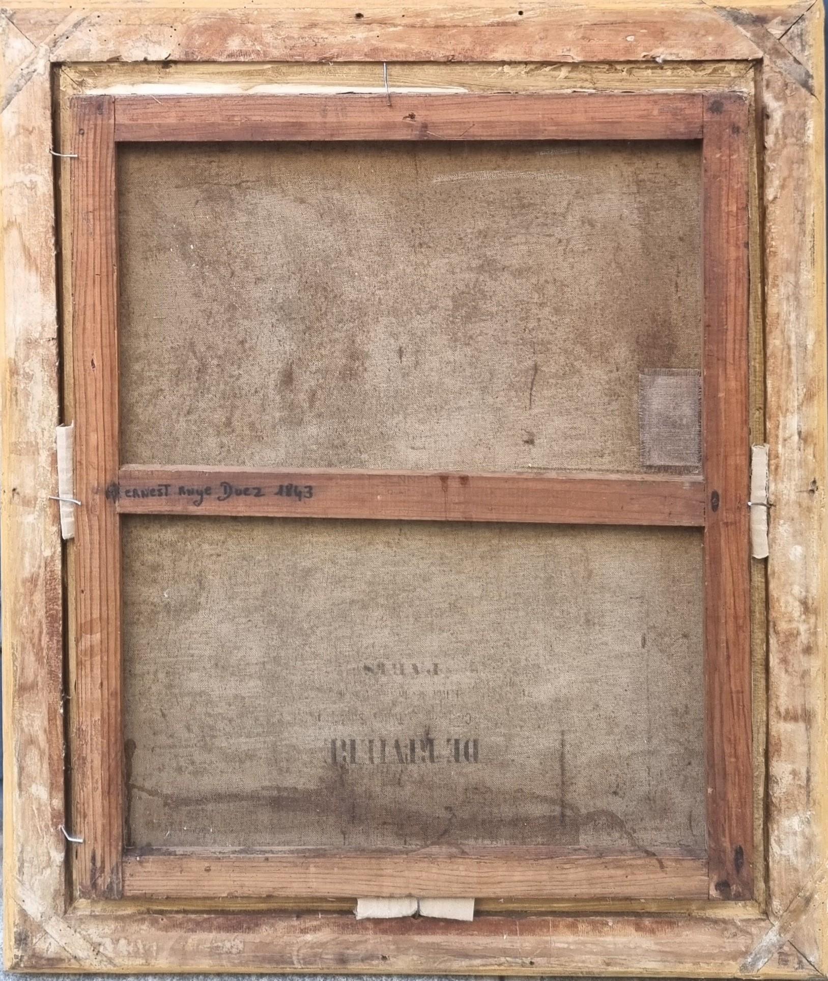 Französisch Impressionist Gemälde zugeschrieben DUEZ Stillleben unter der Lampe 19. im Angebot 3