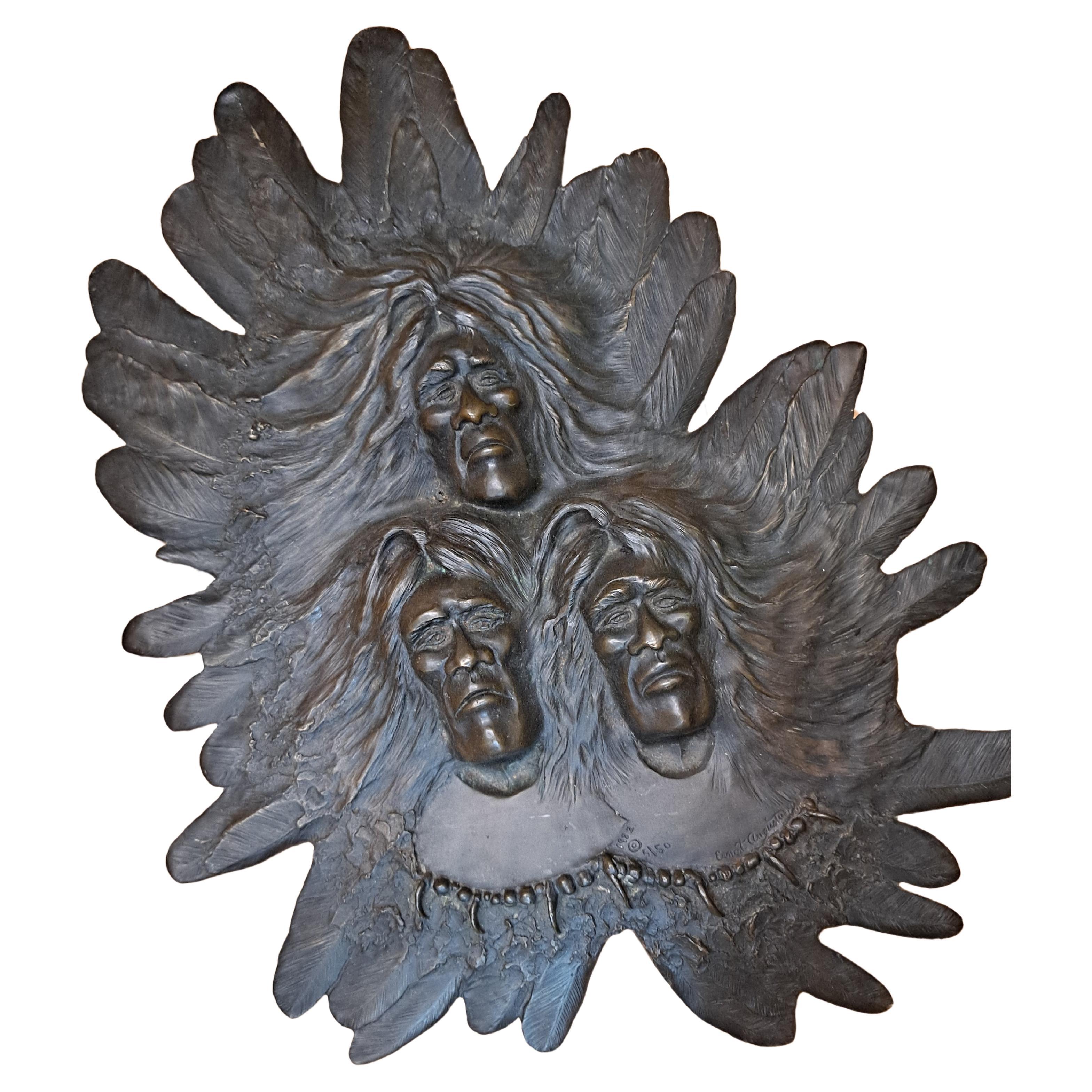 Ernest Augustus, Bronze der amerikanischen Ureinwohner Bronze, signiert und datiert 1982  Nummeriert 5 von 50   im Angebot