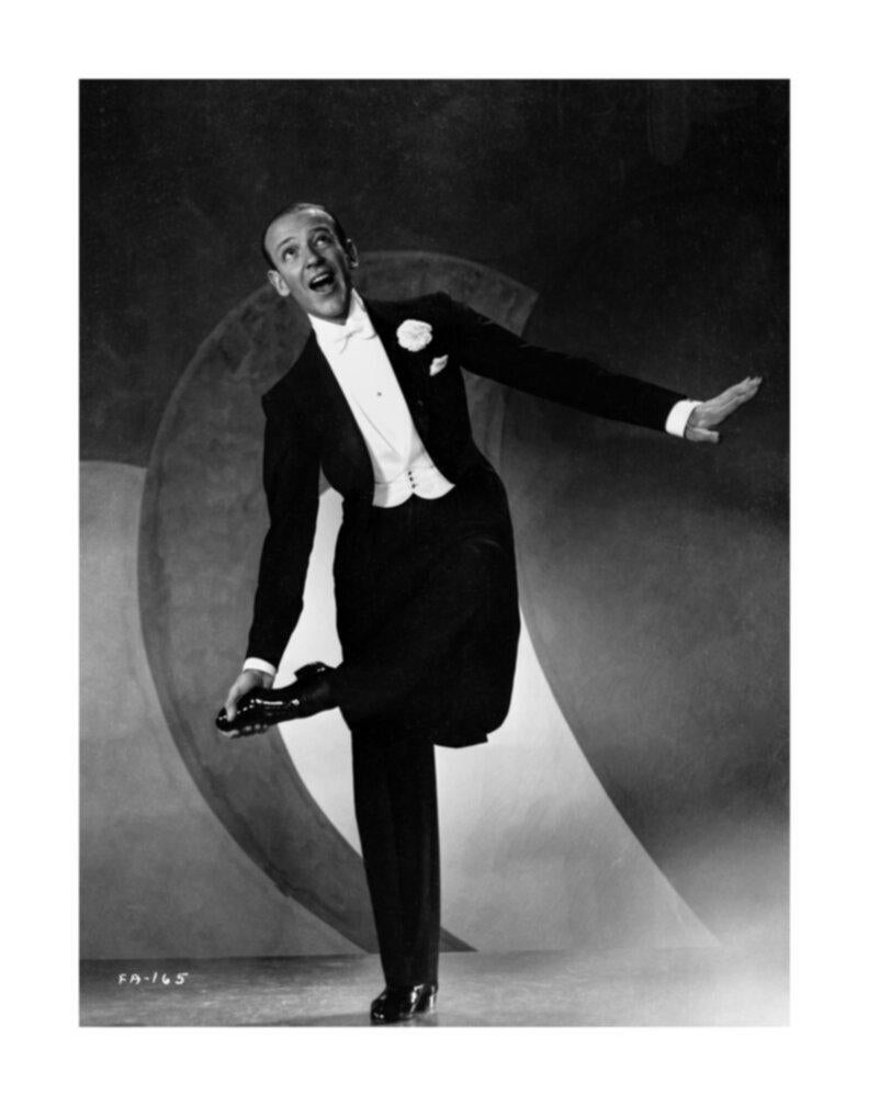 Ernest Bachrach Black and White Photograph - Fred Astaire Dancing in the Studio