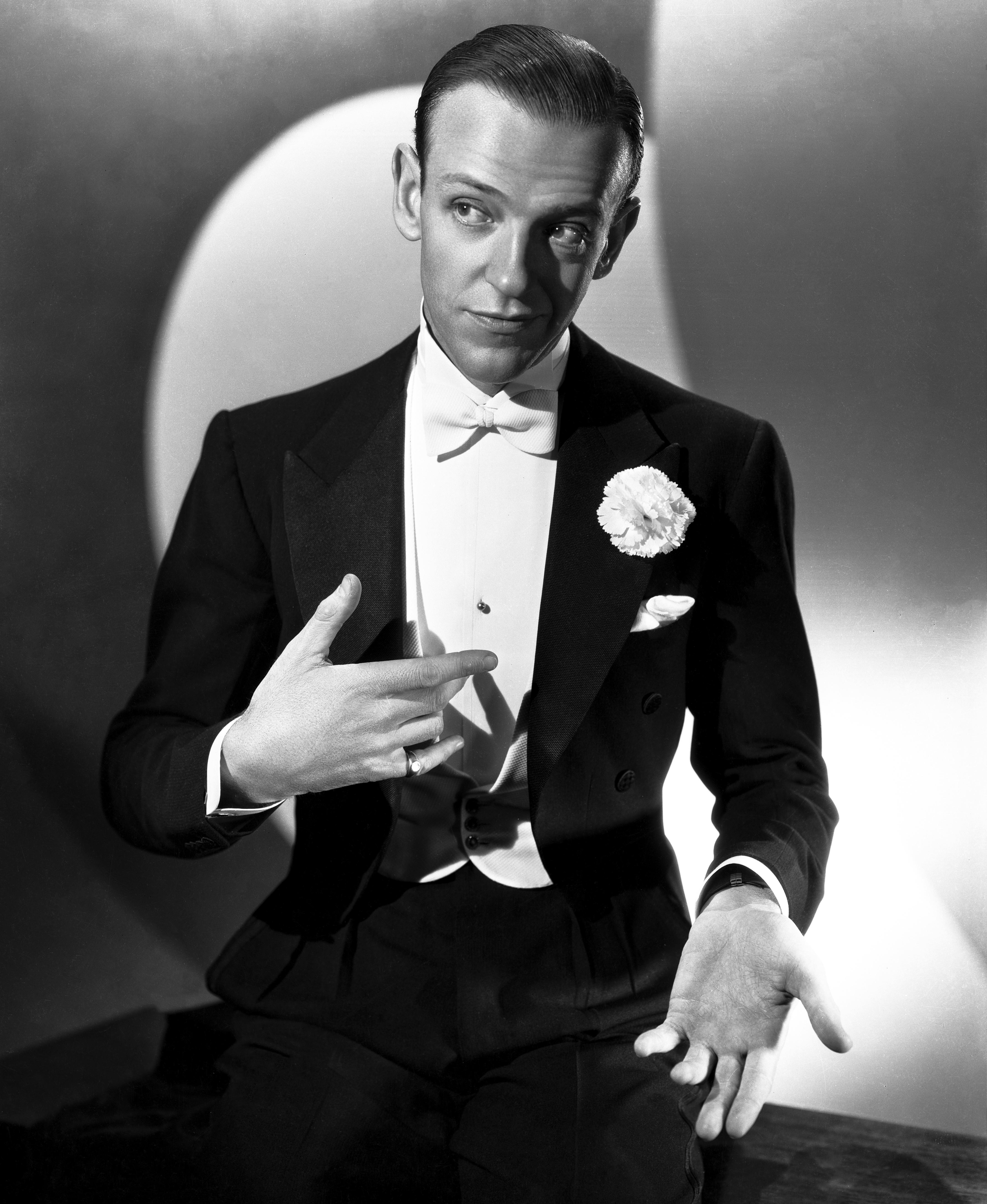 Ernest Bachrach Black and White Photograph - Fred Astaire in Formal Attire Fine Art Print