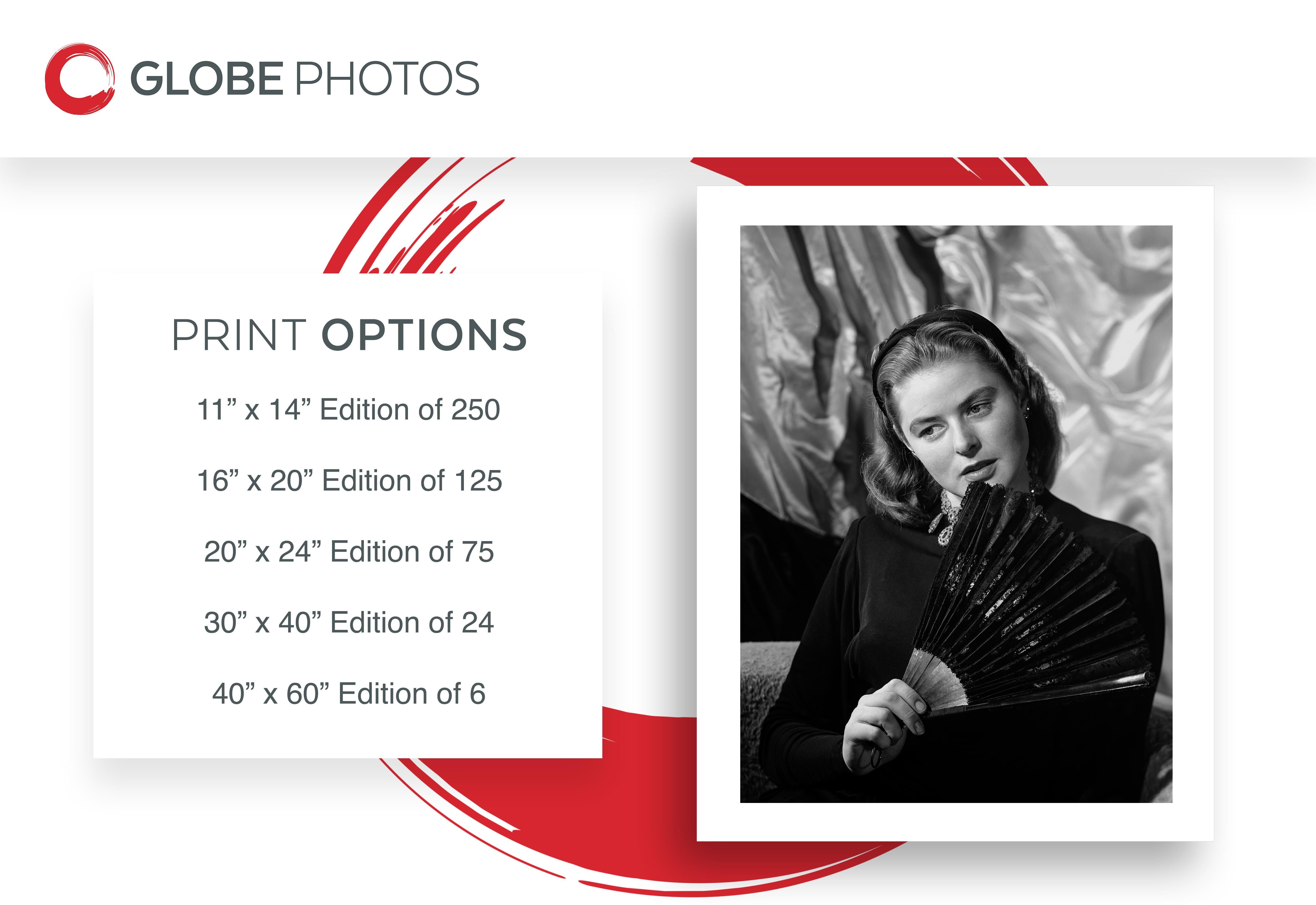 Ingrid Bergman with Fan - Photograph by Ernest Bachrach