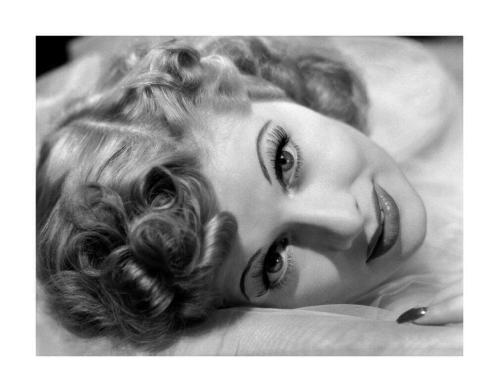 Ernest Bachrach Portrait Photograph - Lucille Ball on Silk
