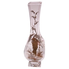 Ernest Baptiste Leveille Chinese Deity Vase for Baccarat c1890 -Signed