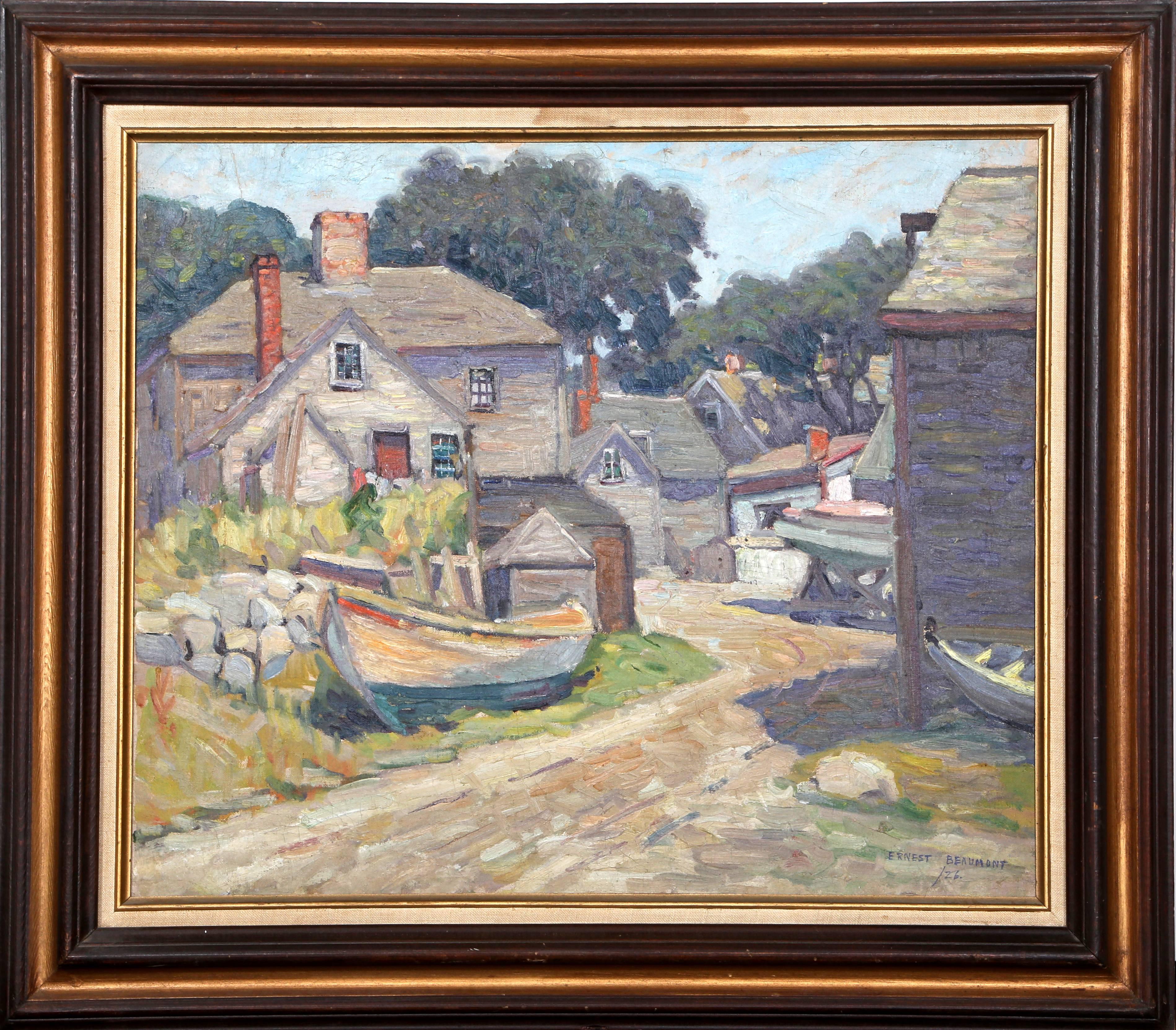 Artiste : Ernest Beaumont, britannique (1871 - 1933)
Titre : Gloucester, MA
Année : 1926
Moyen : Huile sur toile, signé à gauche.
Taille : 20 x 24 pouces ; 50,8 x 60,96 cm
Cadre : 27 x 30,5 ; 68,58 x 77,47 cm