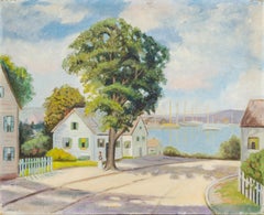Ernest Biddle Peinture impressionniste de la côte de la Nouvelle-Angleterre