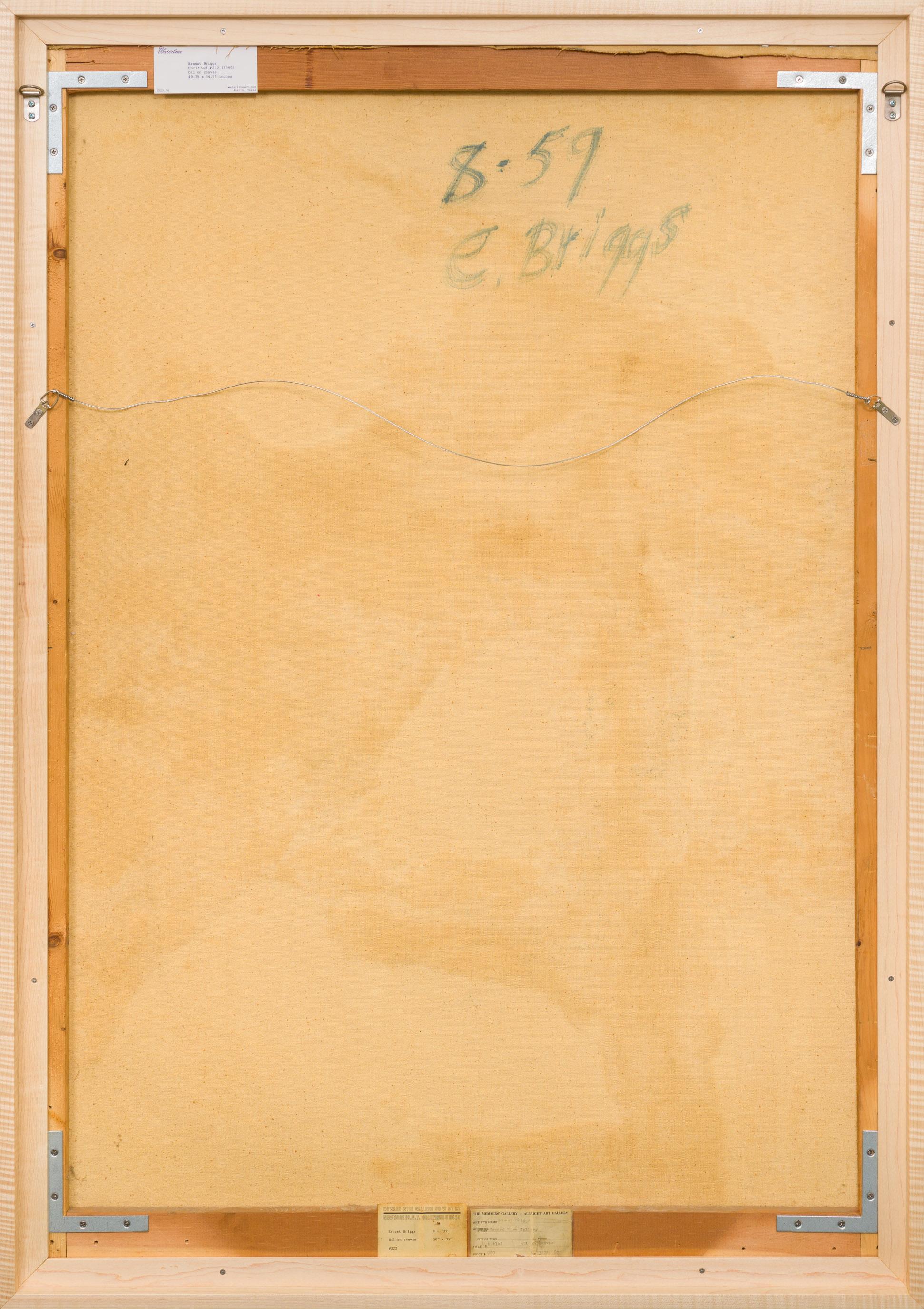 Öl auf Leinwand. Verso signiert und datiert.

49.5 x 34.5 in.
51 x 36,25 Zoll (gerahmt)

Individuell gerahmt in Ahorn mit Polyurethan-Klarlackbeschichtung.

Provenienz
Howard Wise Gallery, New York
Private Collection, Los