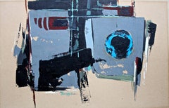 Ernest Briggs Espressionista astratto Olio su carta