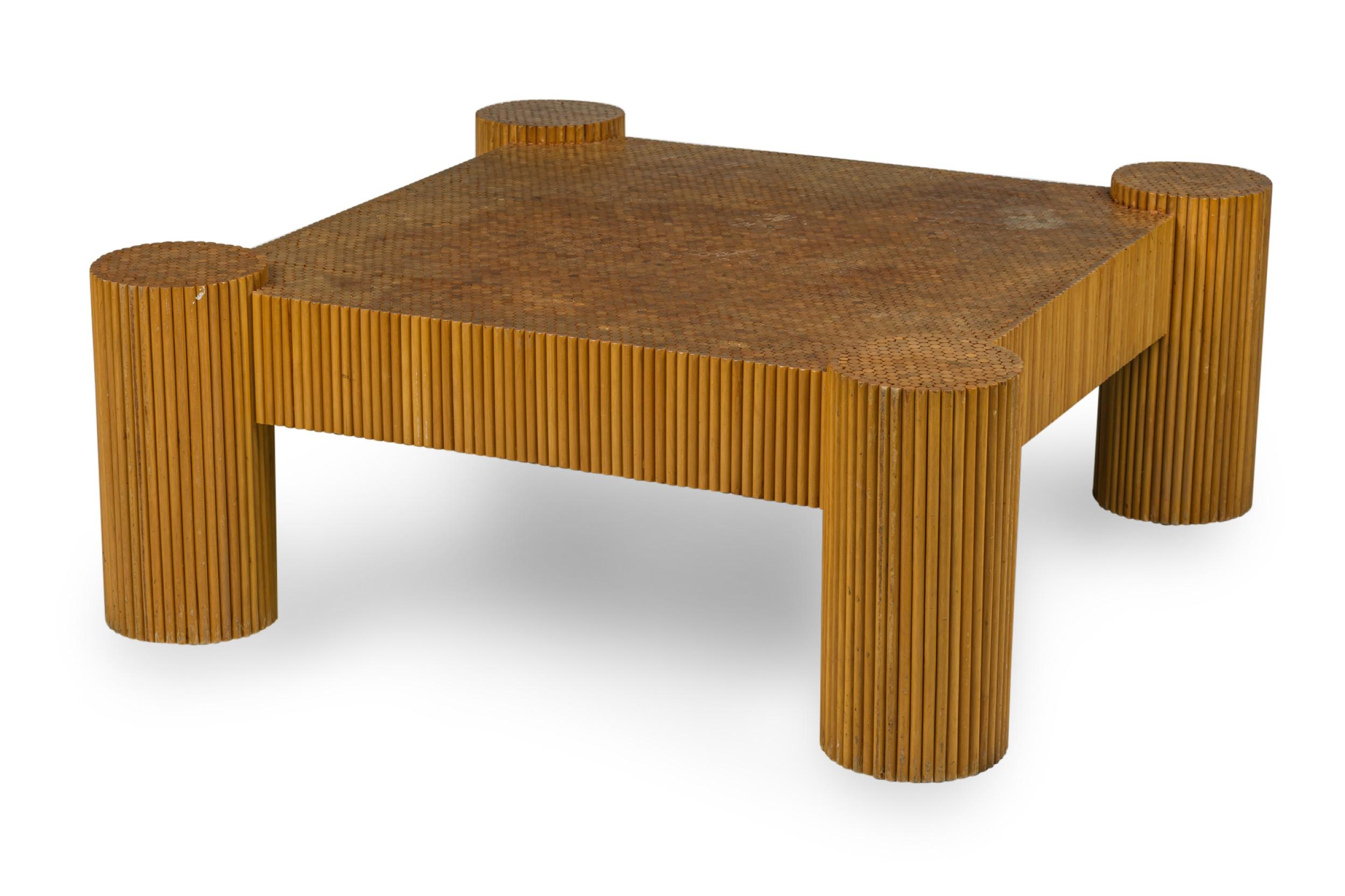 Ernest C. Masi American Mid-Century Bamboo Coffee Table For Sale 4