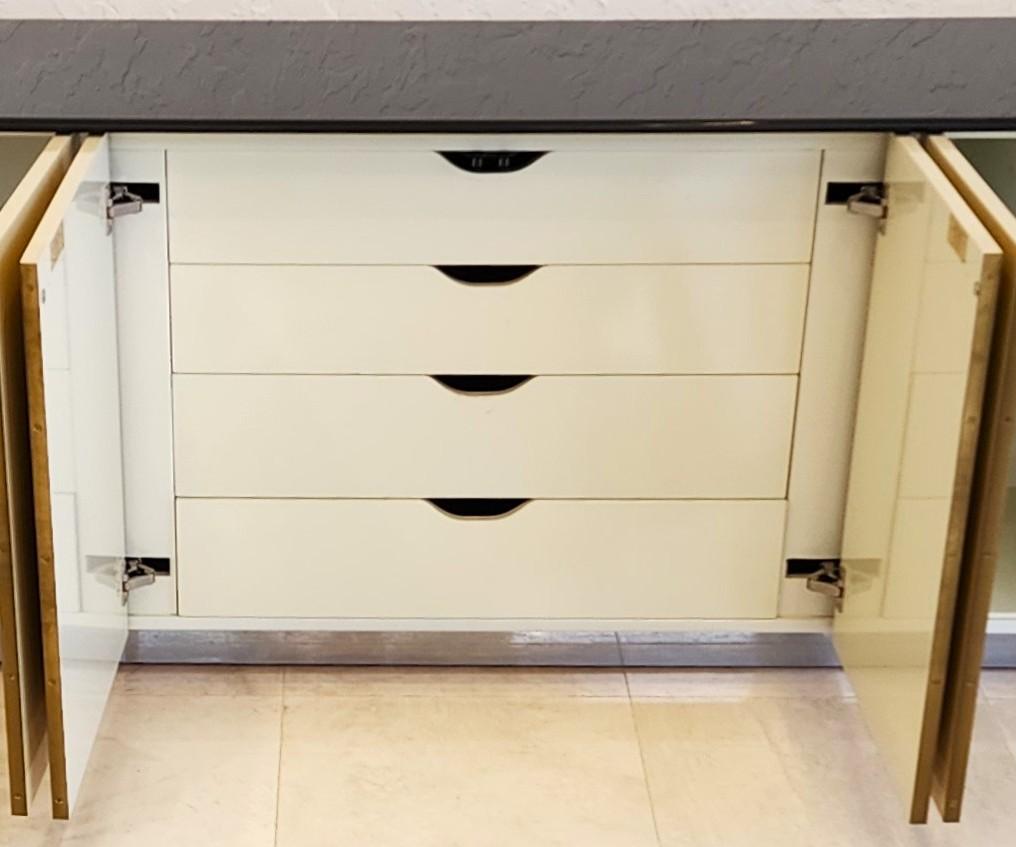 Credenza in pelle di capra Ernest C. Masi Stile Karl Springer in vendita 5