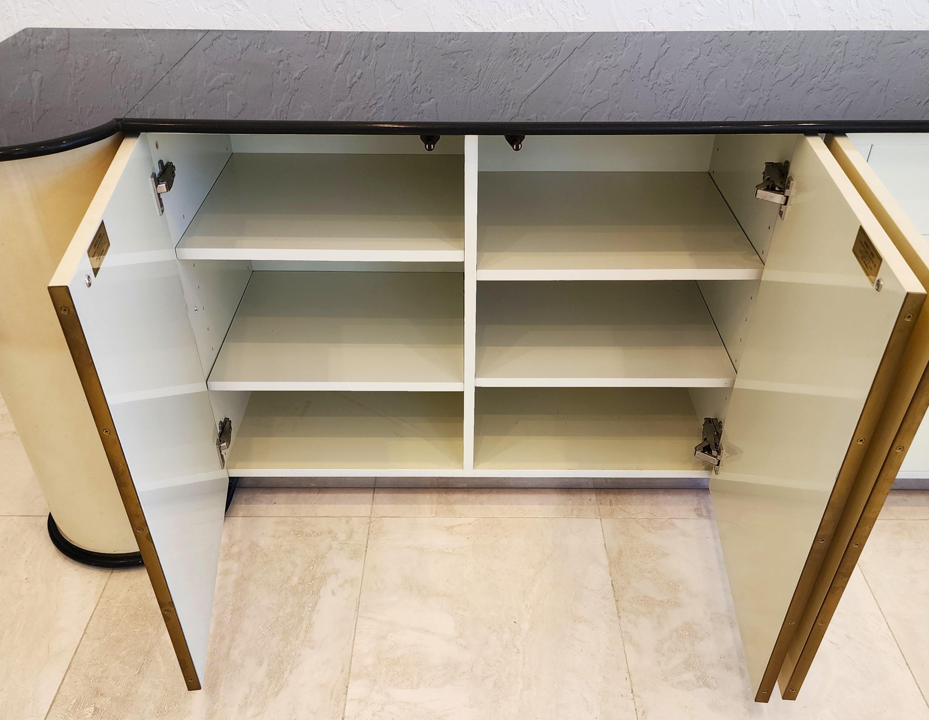 Credenza in pelle di capra Ernest C. Masi Stile Karl Springer in vendita 6