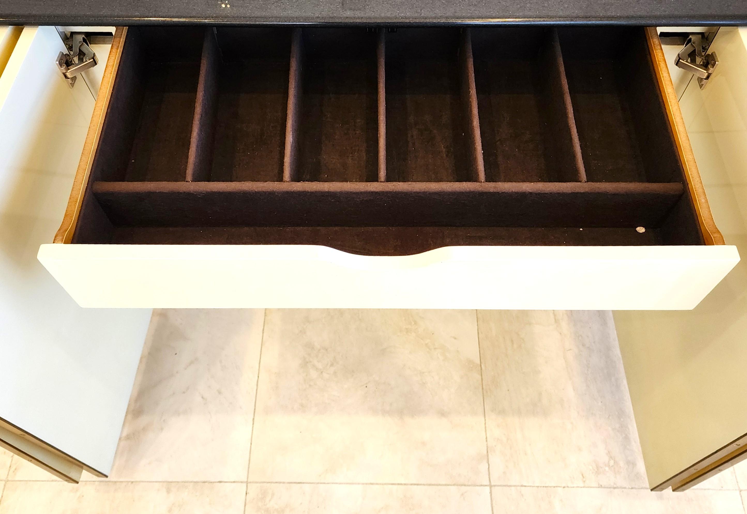 Credenza in pelle di capra Ernest C. Masi Stile Karl Springer in vendita 7