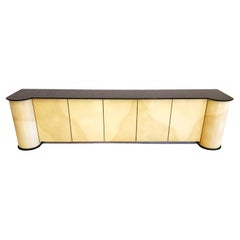 Credenza in pelle di capra Ernest C. Masi Stile Karl Springer