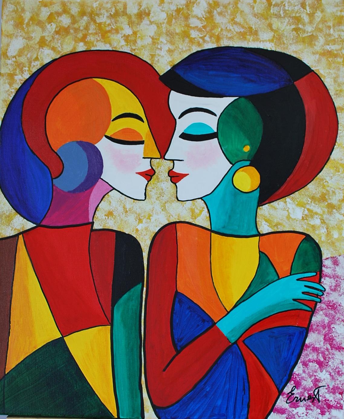 Attrazione - Painting Romantico di Ernest Carneado Ferreri