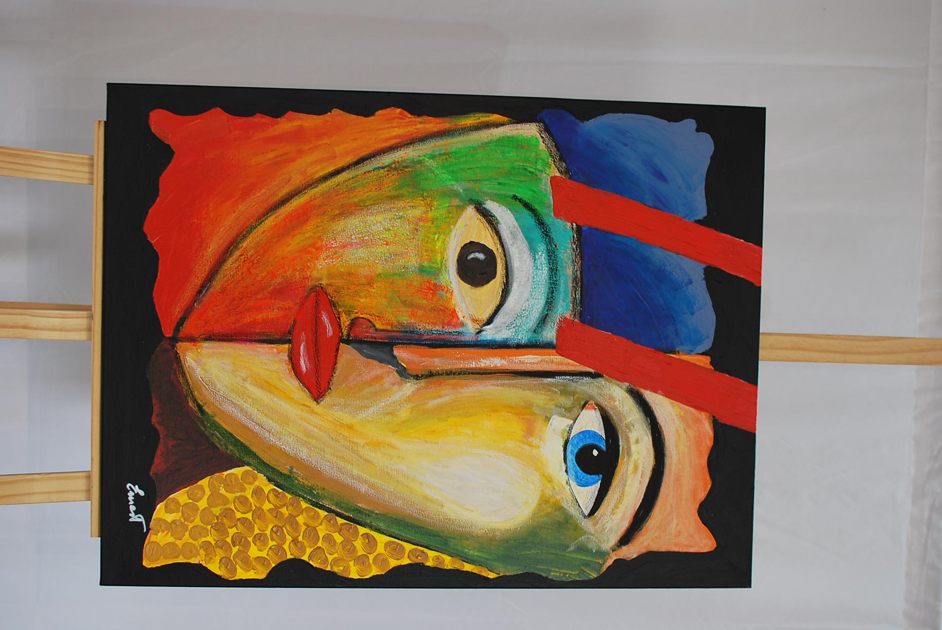 Caretas - Painting di Ernest Carneado Ferreri