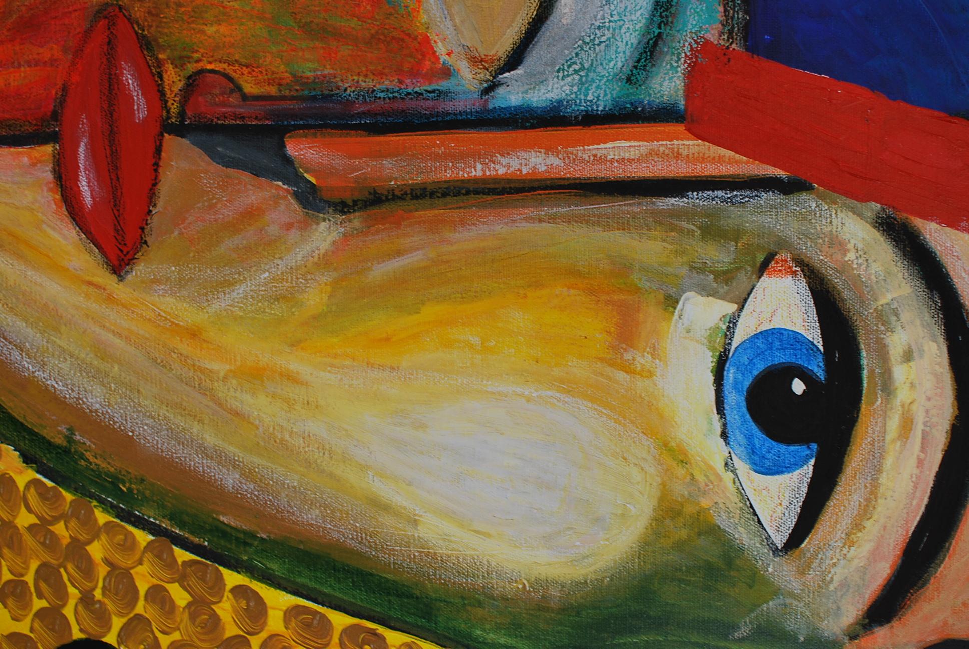 Caretas - Painting Contemporaneo di Ernest Carneado Ferreri