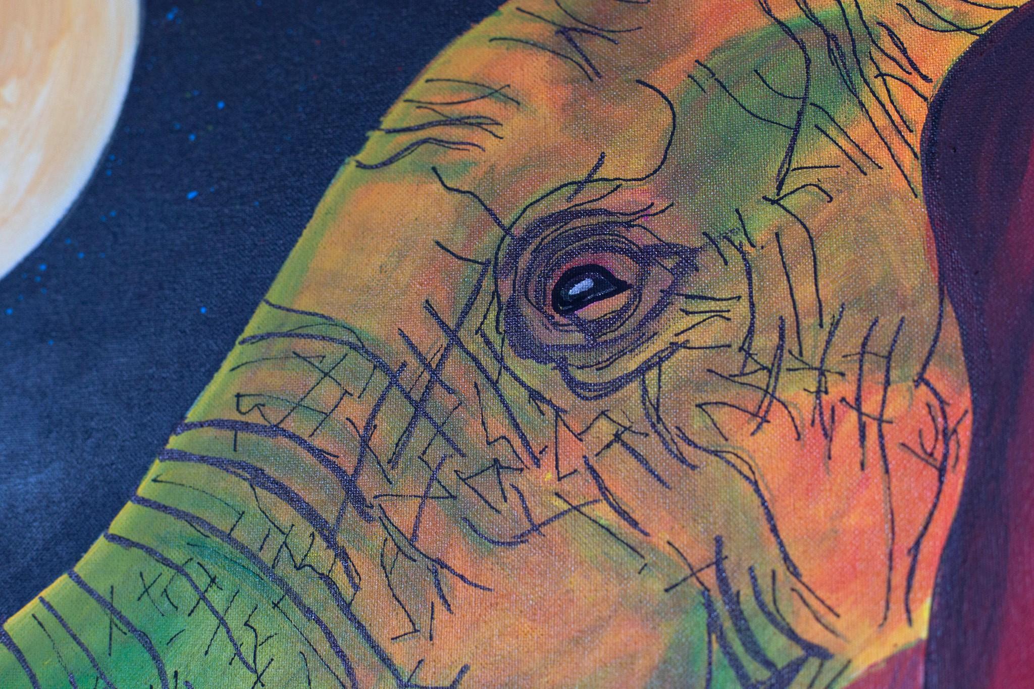 Elefante de colores - Painting de Ernest Carneado Ferreri