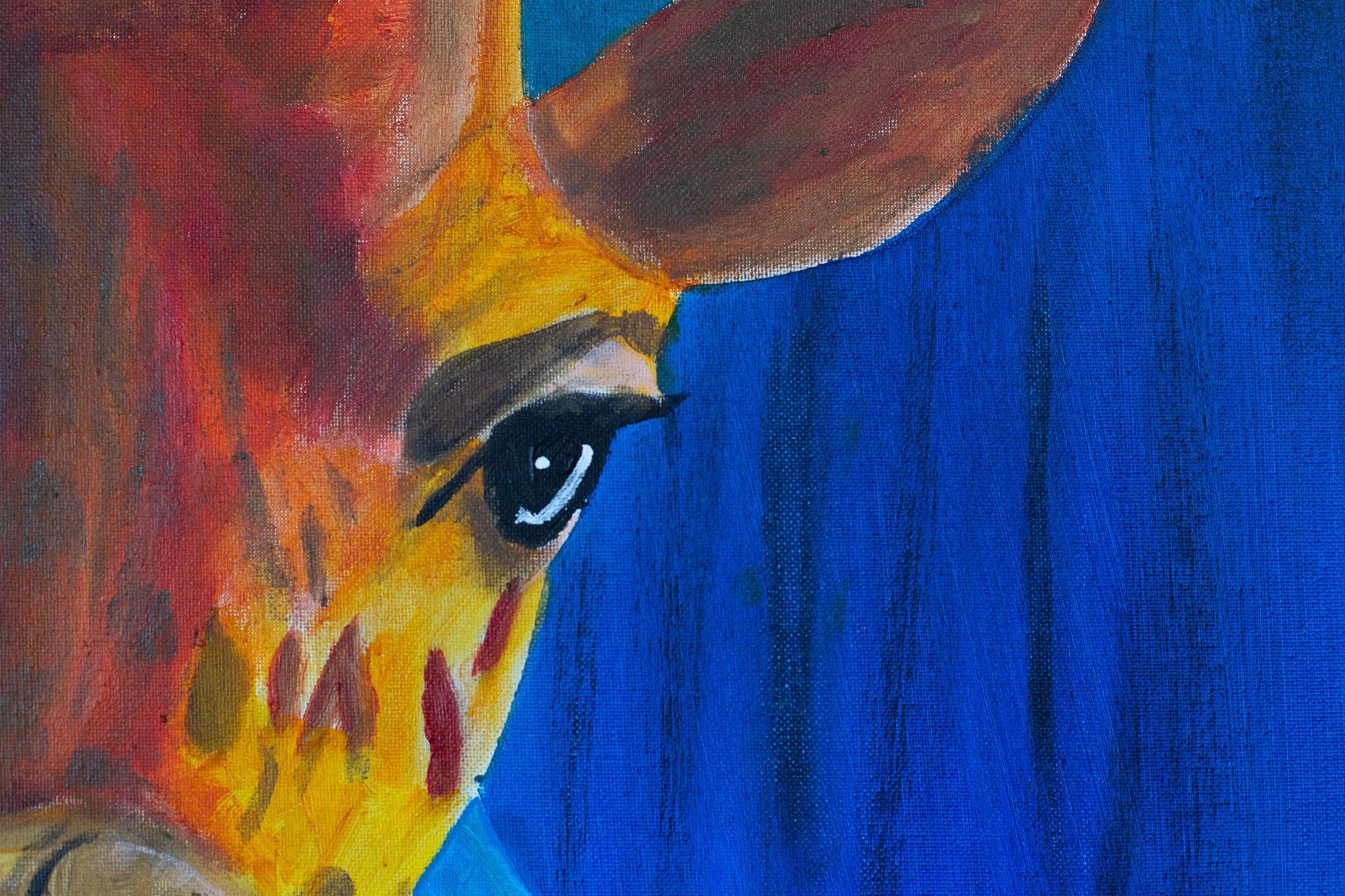 Giraffa colorata - Painting di Ernest Carneado Ferreri