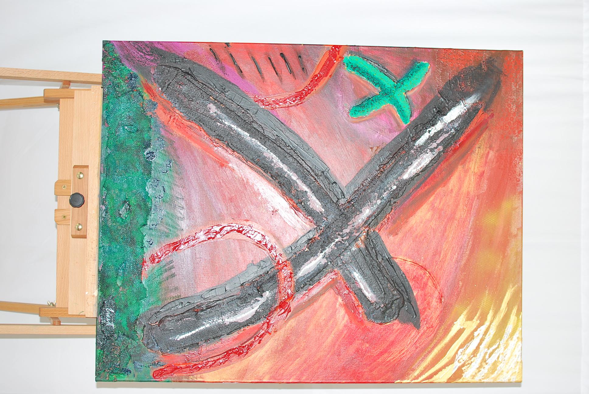 CRUZ CAÍDA - Painting de Ernest Carneado Ferreri