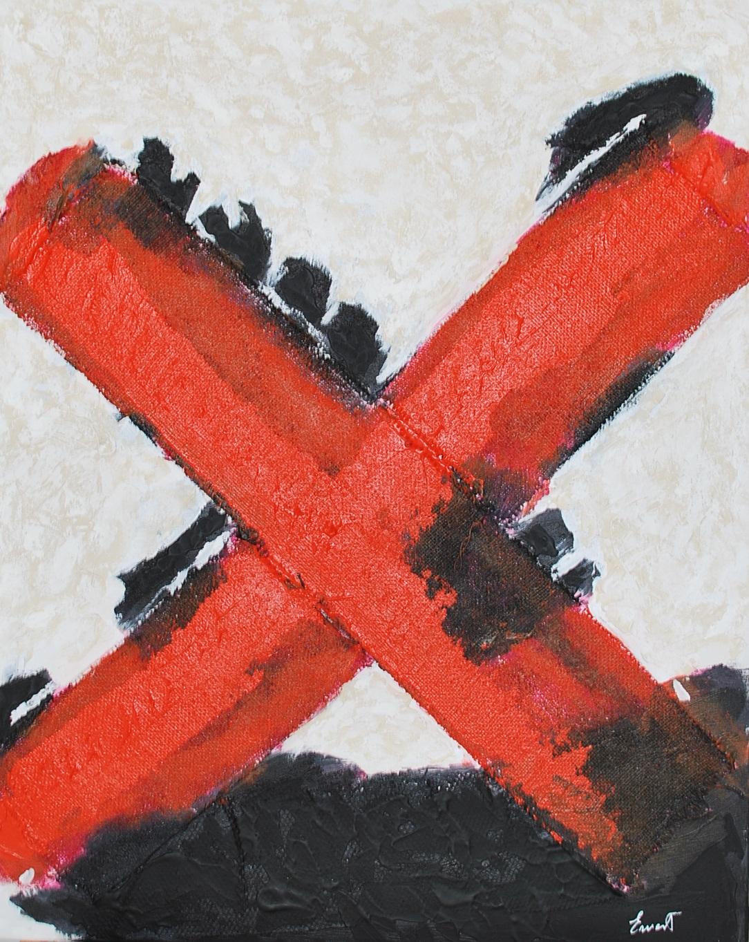 Abstract Painting Ernest Carneado Ferreri - CRUZ ROJA