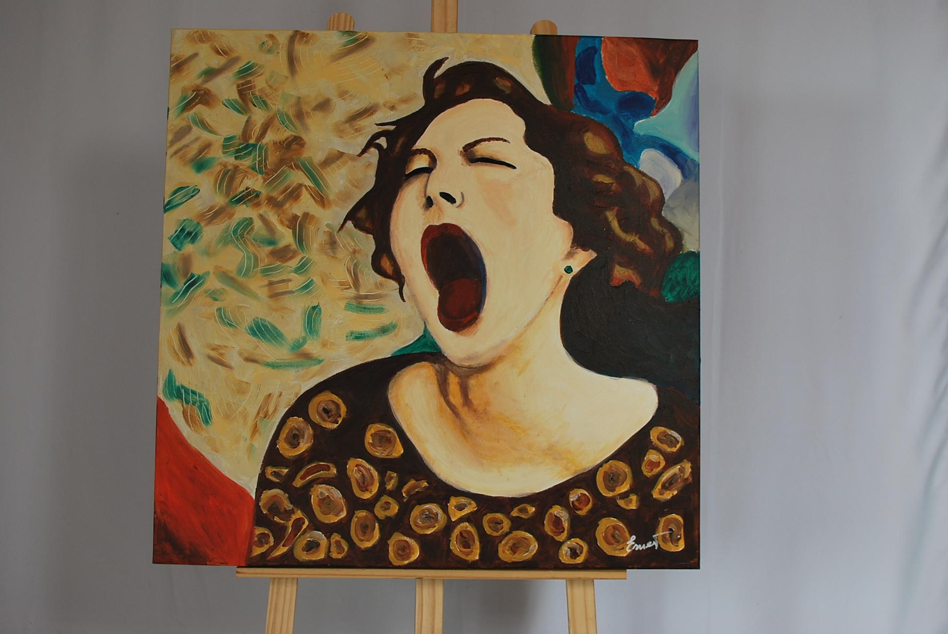 Grito de mujer – Painting von Ernest Carneado Ferreri
