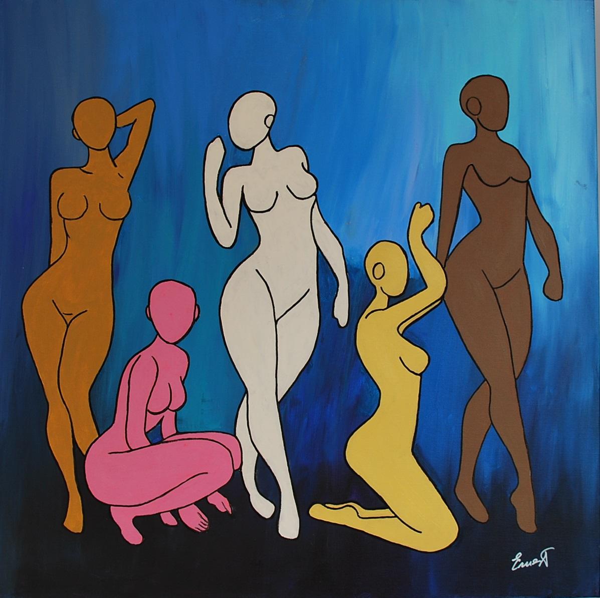 Ernest Carneado Ferreri Figurative Painting – Maniquis