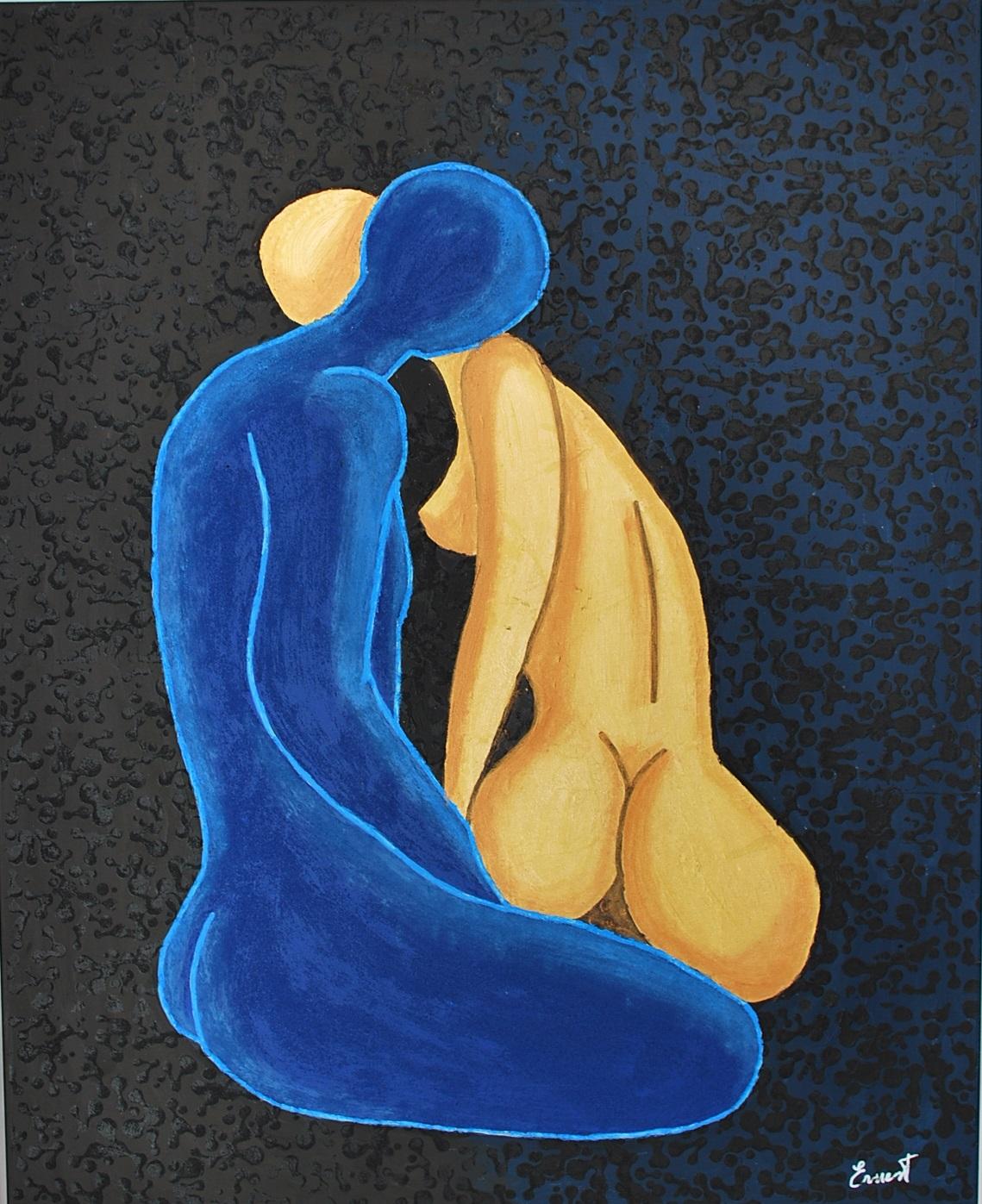 Figurative Painting di Ernest Carneado Ferreri - COPPIA DI INNAMORATI 1