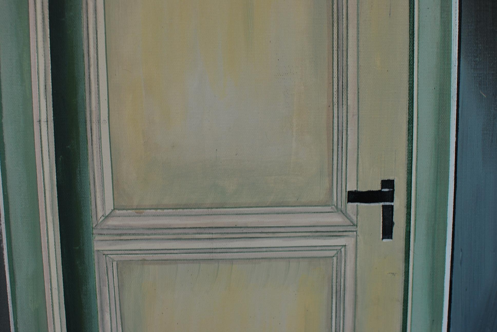 ¿Qué hay detrás de la puerta ? - Contemporain Painting par Ernest Carneado Ferreri