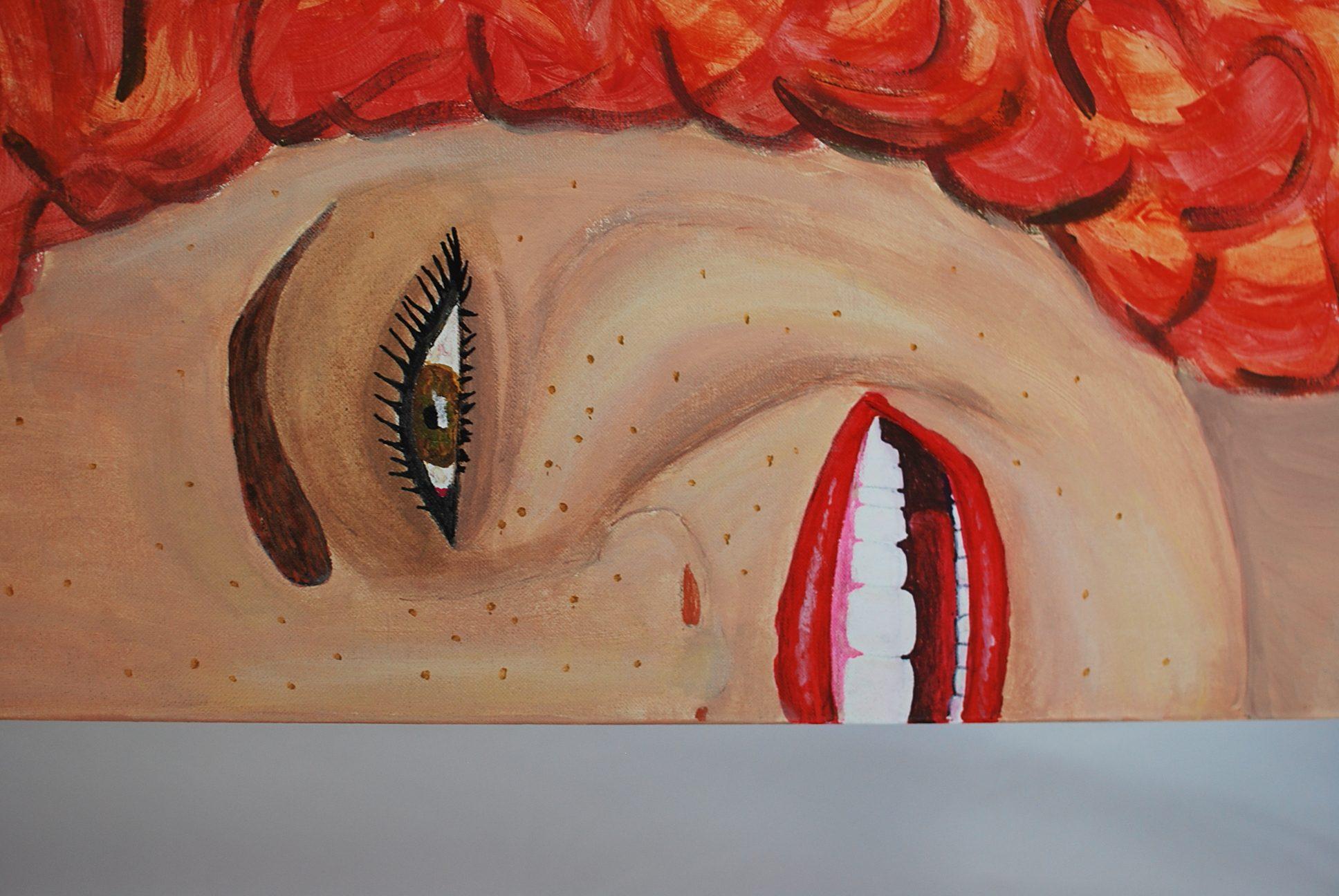 Donna sorridente - Painting Femminismo di Ernest Carneado Ferreri
