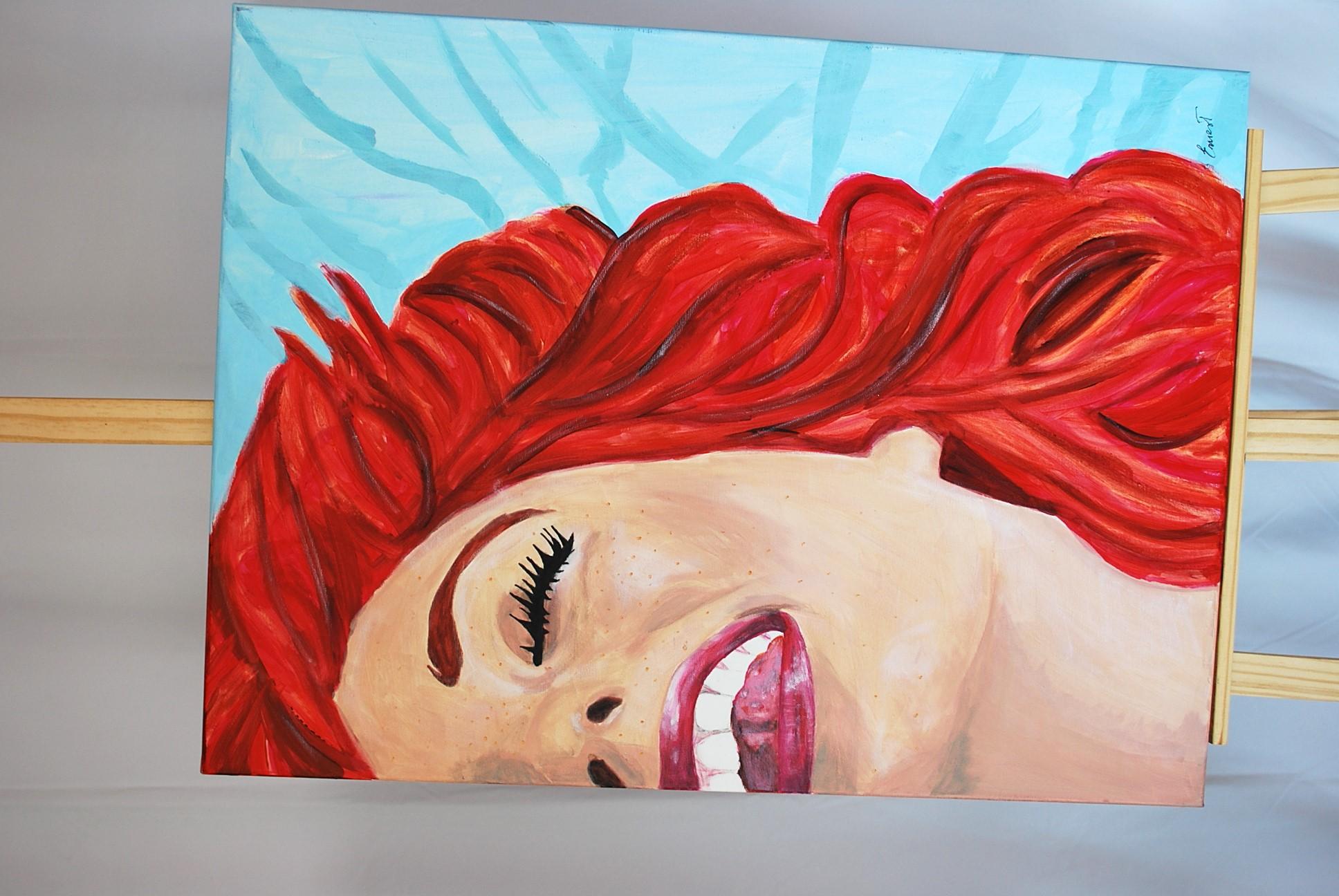 Frau mit orgasmus (Feministische Kunst), Painting, von Ernest Carneado Ferreri