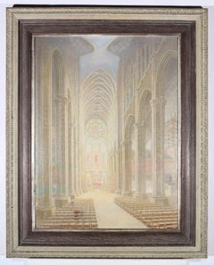 Ernest Costin - Huile du XXe siècle, cathédrale nationale de Washington DC