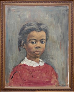 Portrait d'une fille, 1954, peinture à l'huile d'Ernest Crichlow