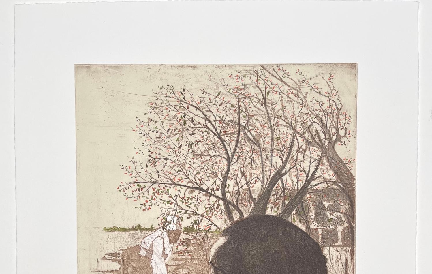 NEW DREAMS is an original limited edition lithograph by the Harlem Renaissance, social realist African-American artist ERNEST CRICHLOW (1914-2005). NEW DREAMS was printed from hand drawn plates using traditional hand lithography techniques on