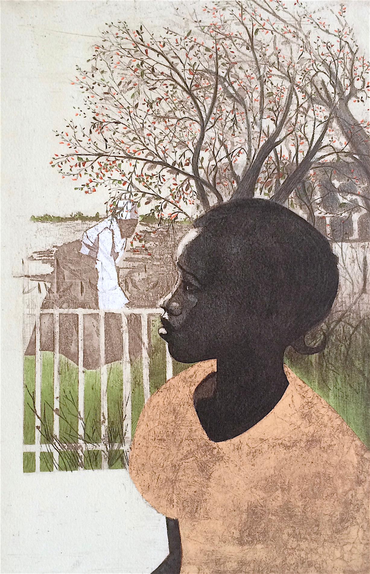 Ernest Crichlow Portrait Print - NEW DREAMS Original Lithograph, Black History, African American Women