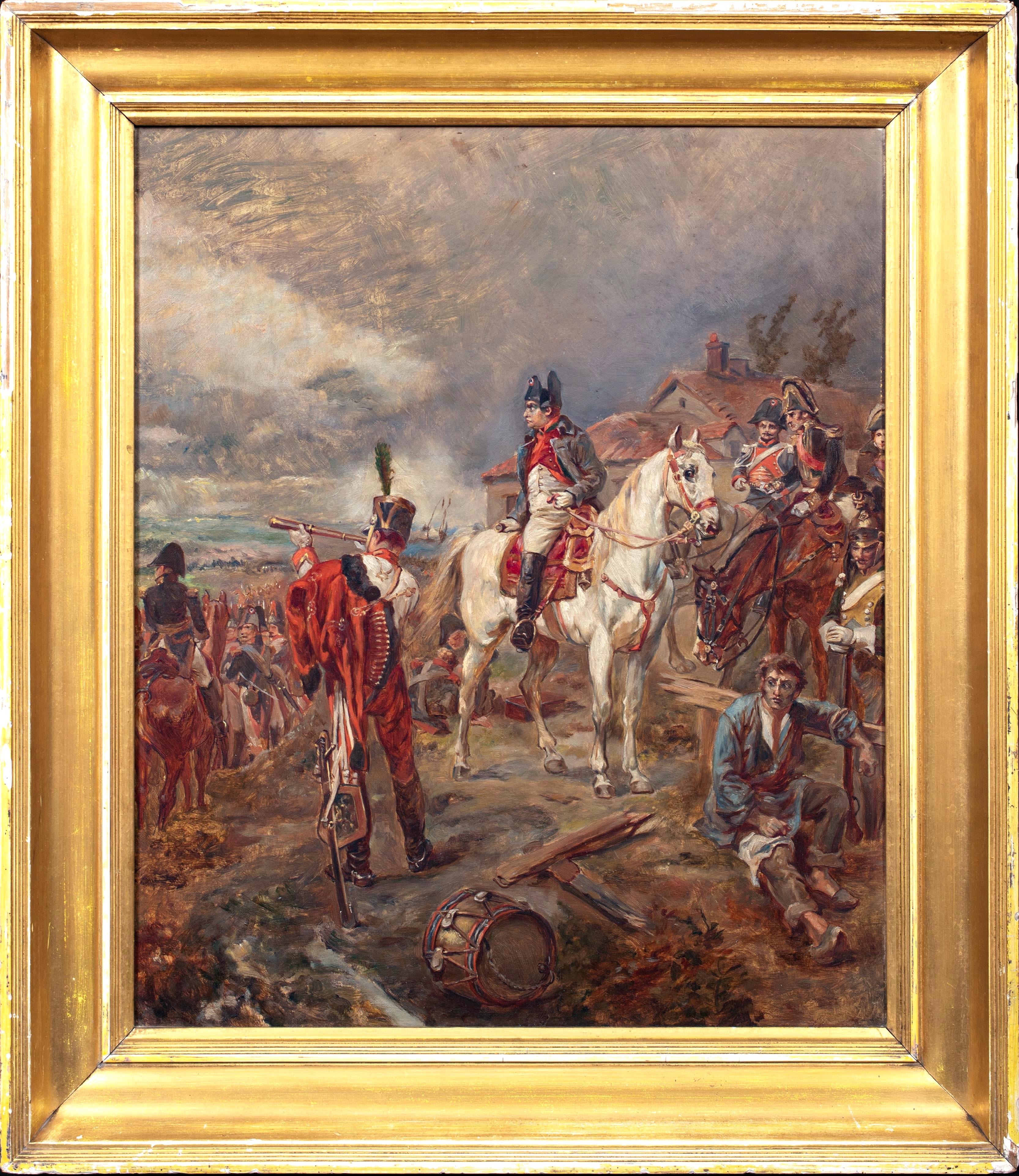 Ernest Crofts Portrait Painting - Napoleon At The Battle Of Waterloo, 19th Century  by Ernest CROFTS (1847-1911) 