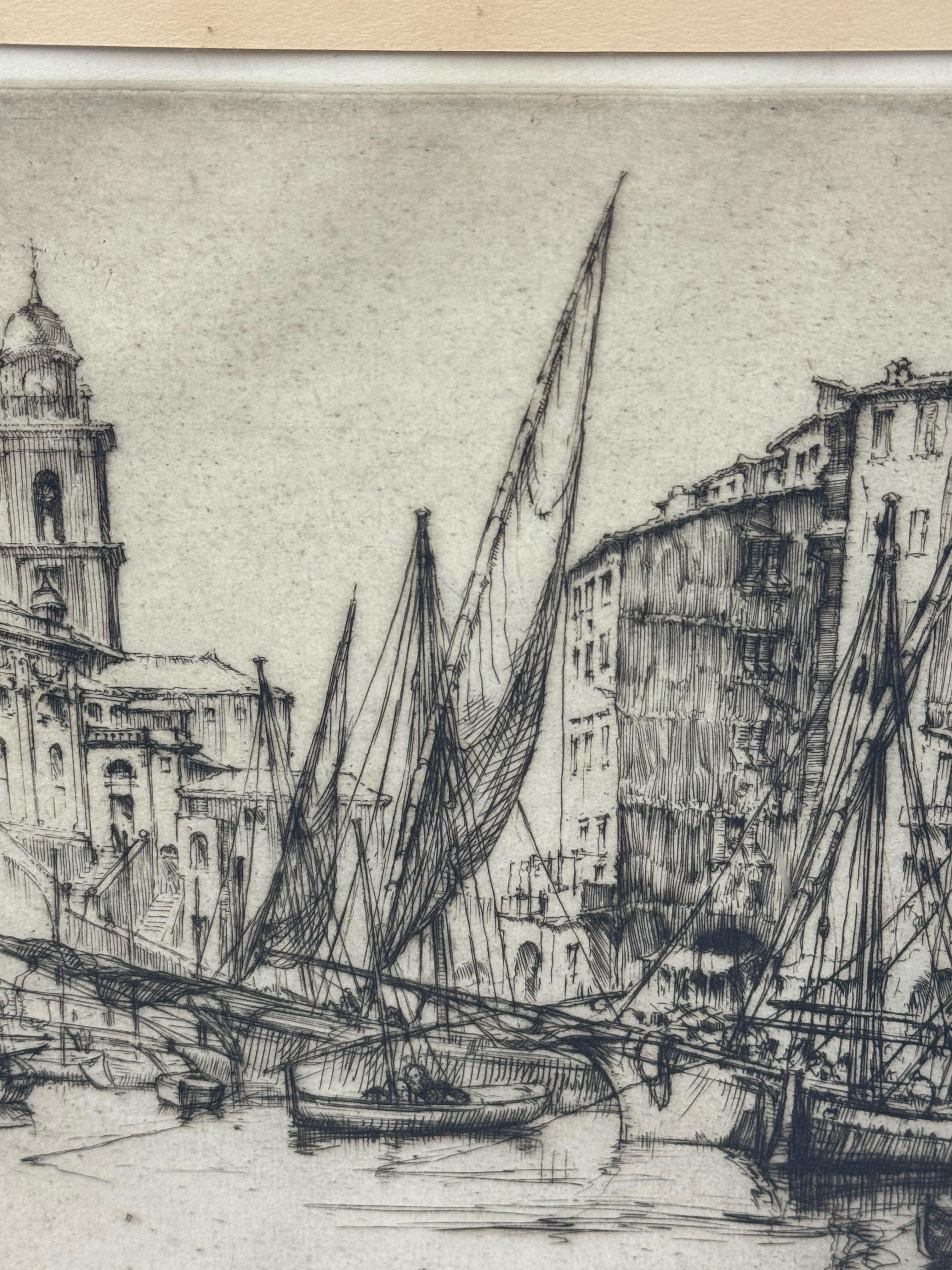 Ernest David Roth Early 20th Century Etching Titled 
