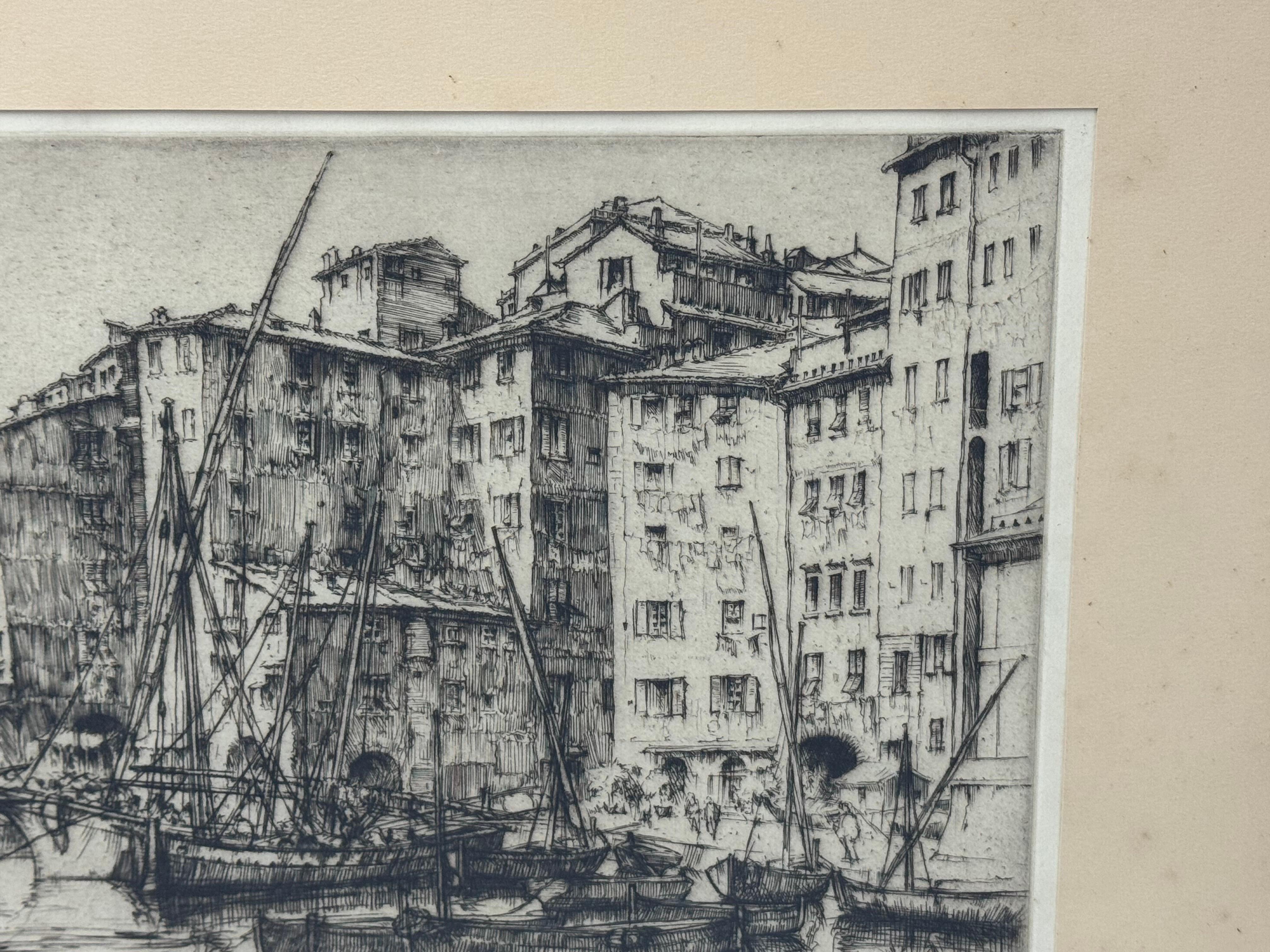 Ernest David Roth Early 20th Century Etching Titled 