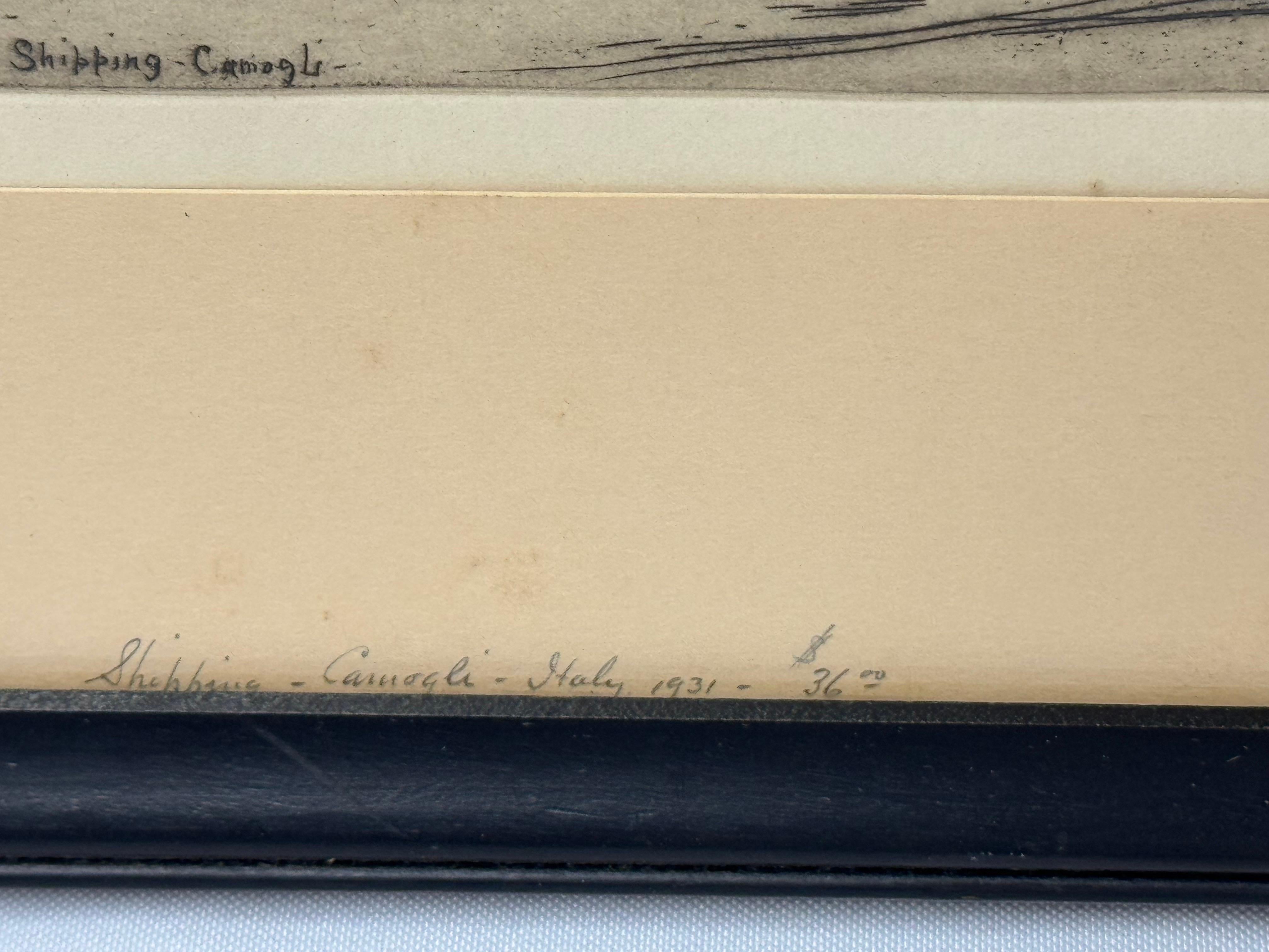 Ernest David Roth Early 20th Century Etching Titled 