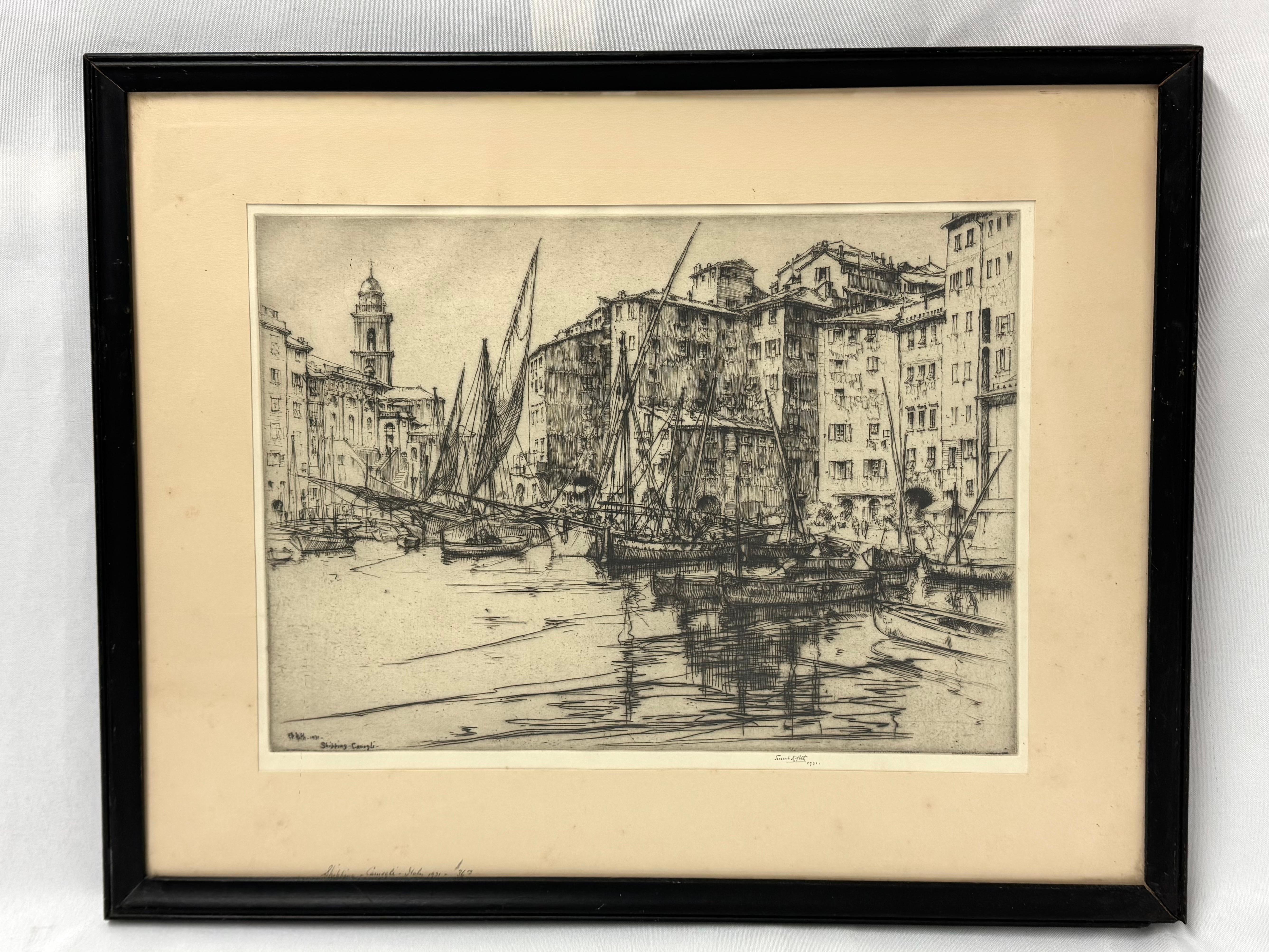 Etched Ernest David Roth Early 20th Century Etching Titled 