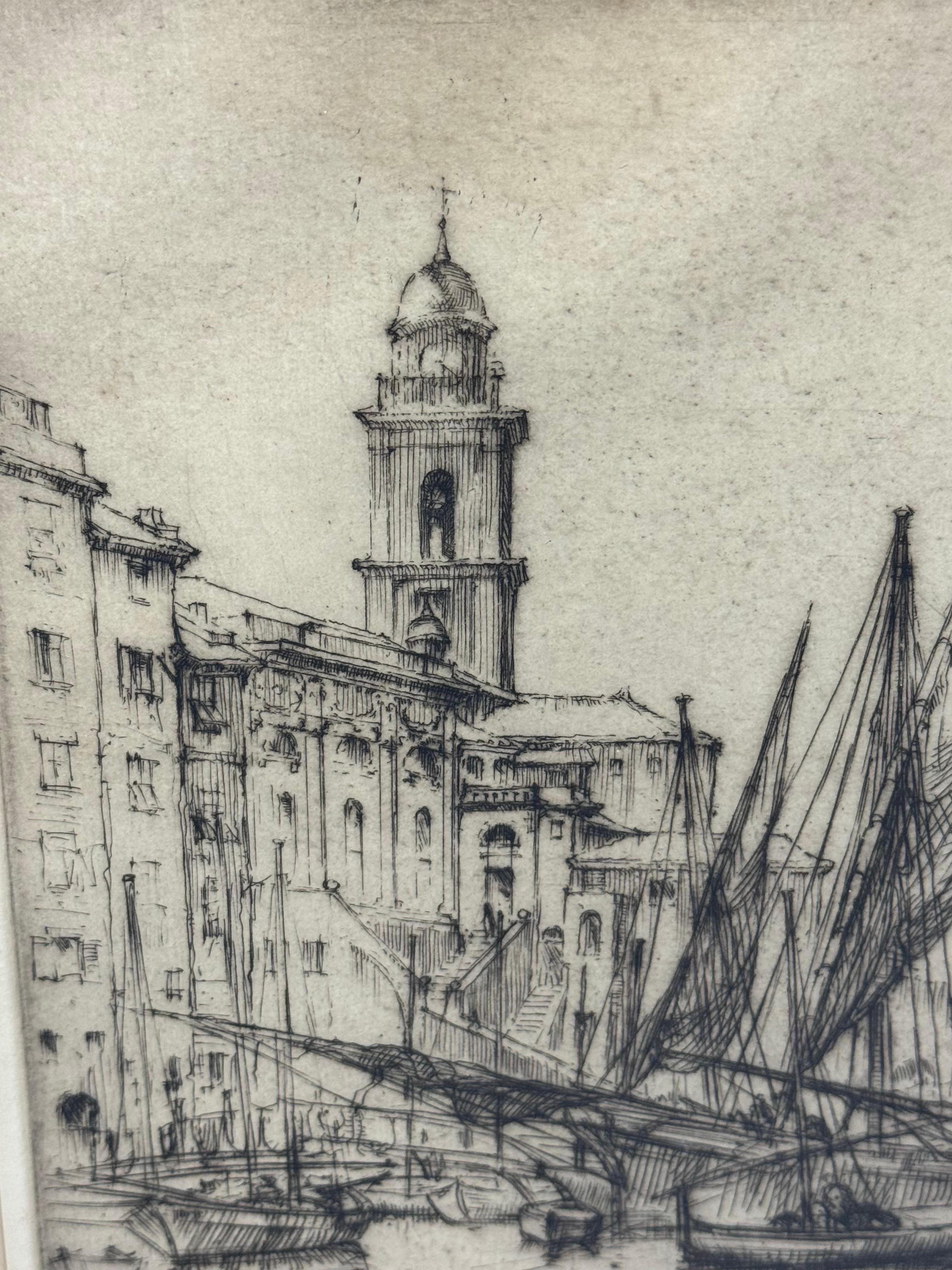 Ernest David Roth Early 20th Century Etching Titled 
