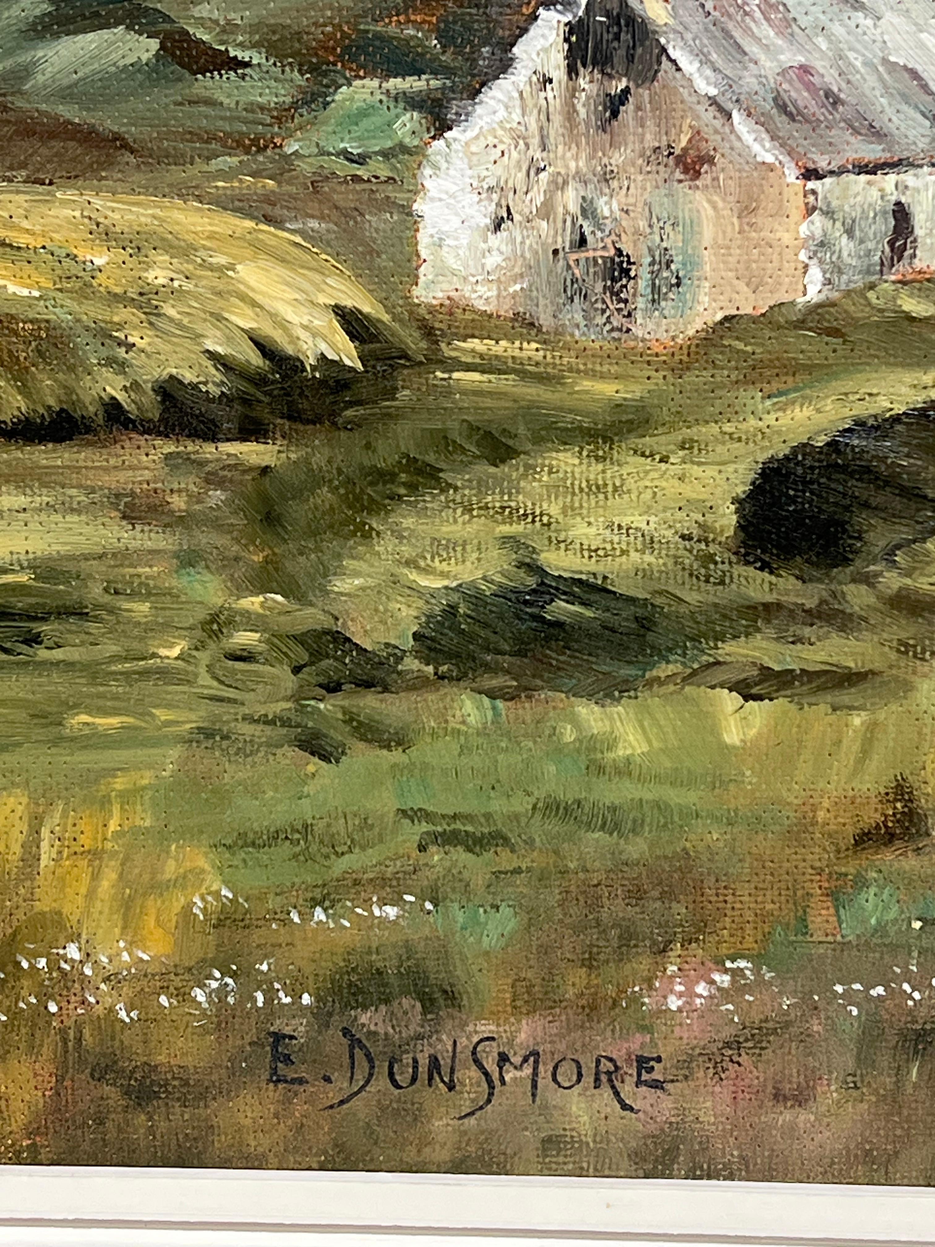 Große schottische Ölgemälde Bothy Cottage Wester Ross Windgepeitschte Landschaft im Angebot 1
