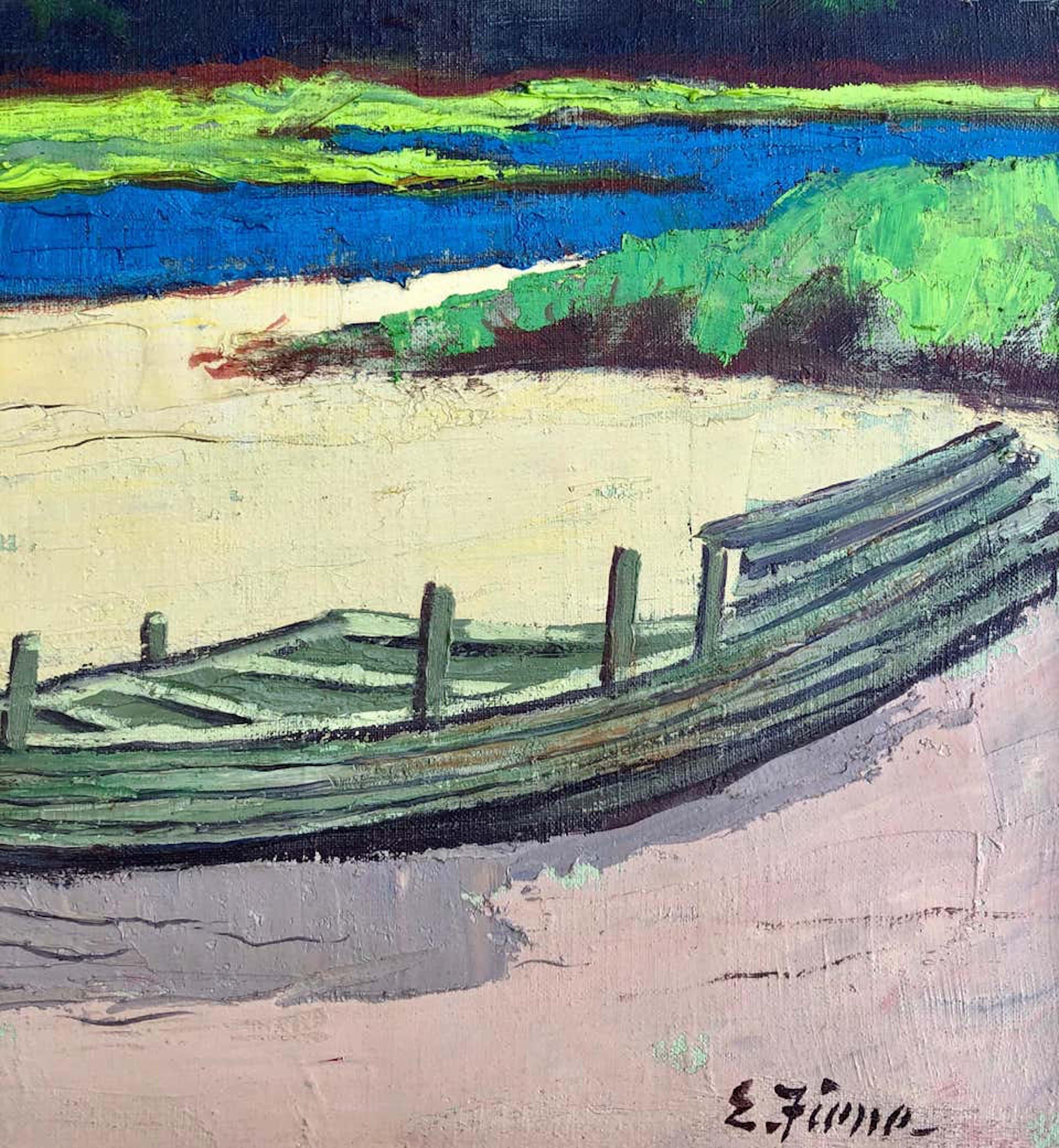 Low Tide - Painting by Ernest Fiene