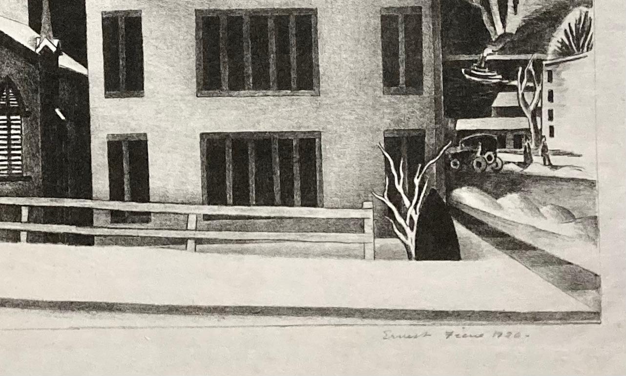 Dyckman Street Church (NYC) - American Modern Print by Ernest Fiene