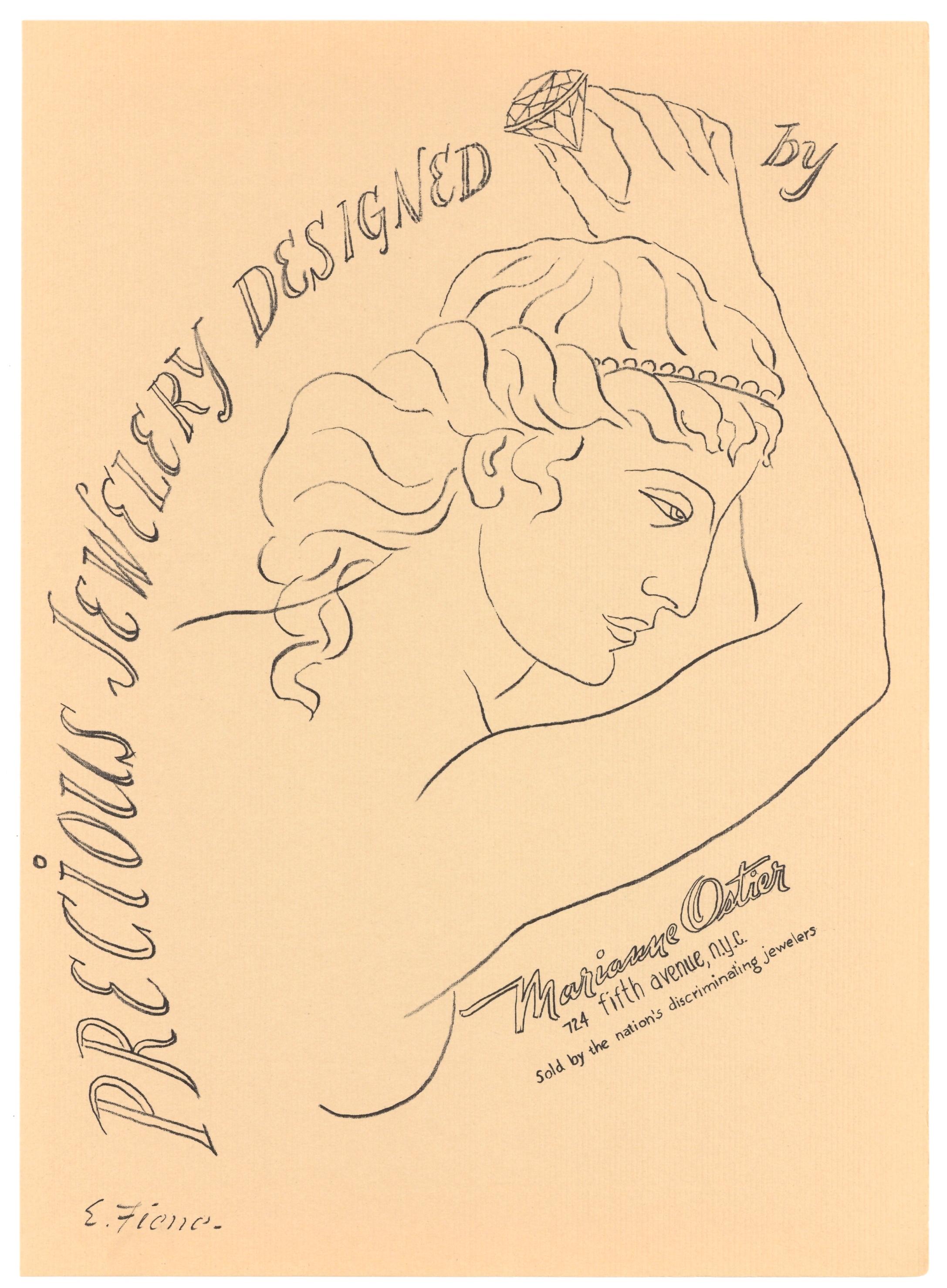 original lithograph - Print by Ernest Fiene