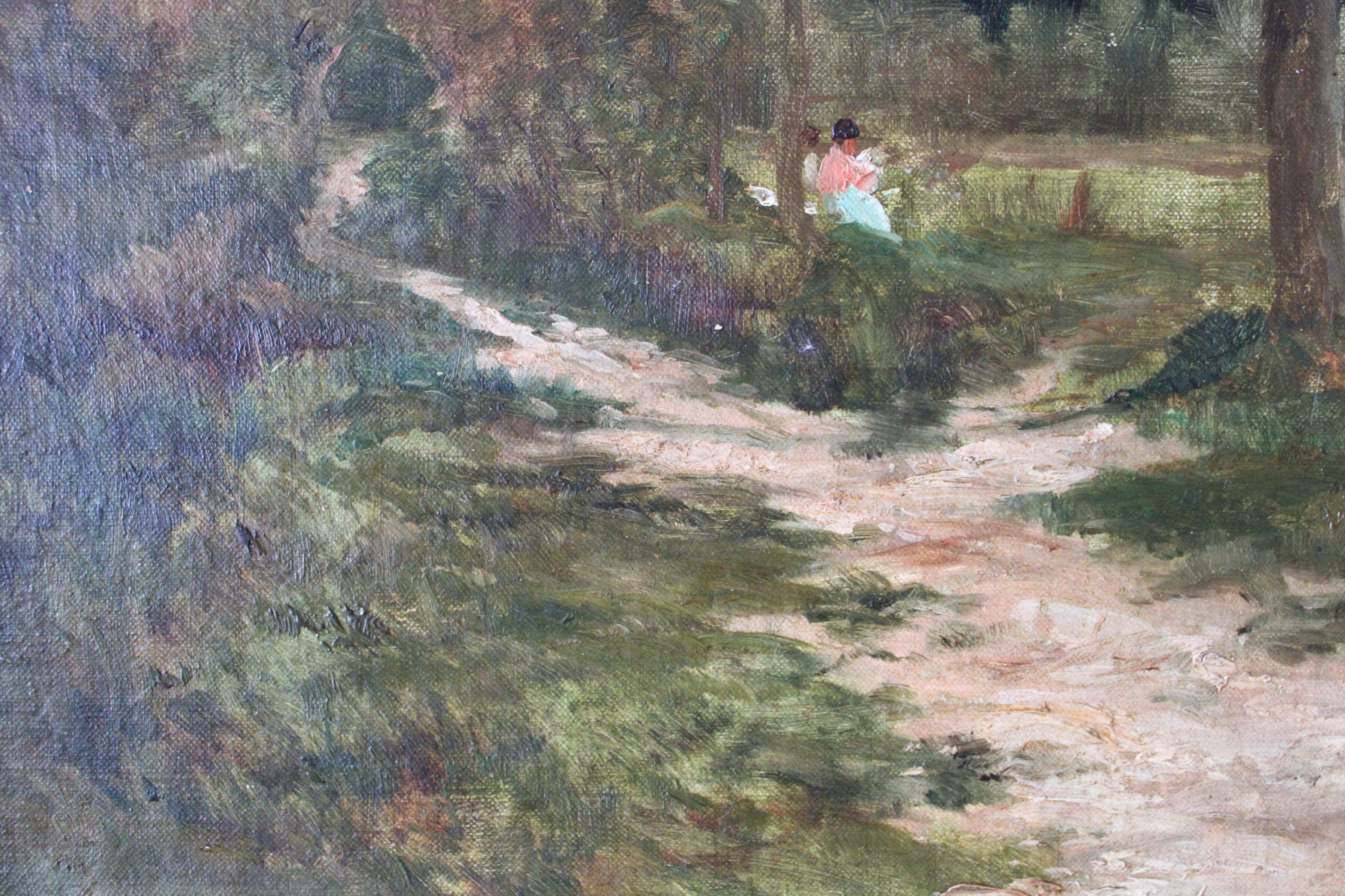 Paysage/riverscape impressionniste français ancien d'Ernest Gaston Marche en vente 1