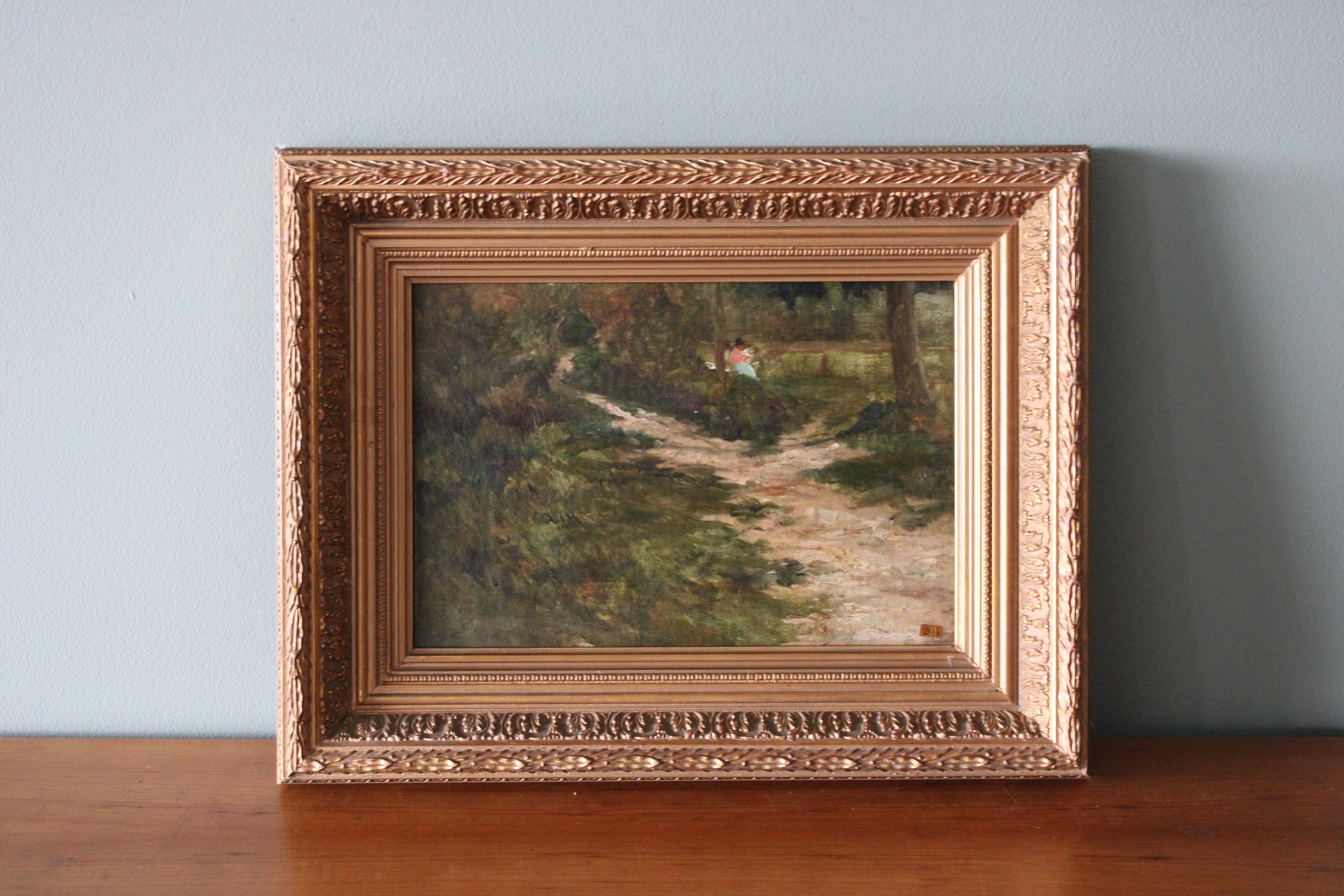 Paysage/riverscape impressionniste français ancien d'Ernest Gaston Marche en vente 2