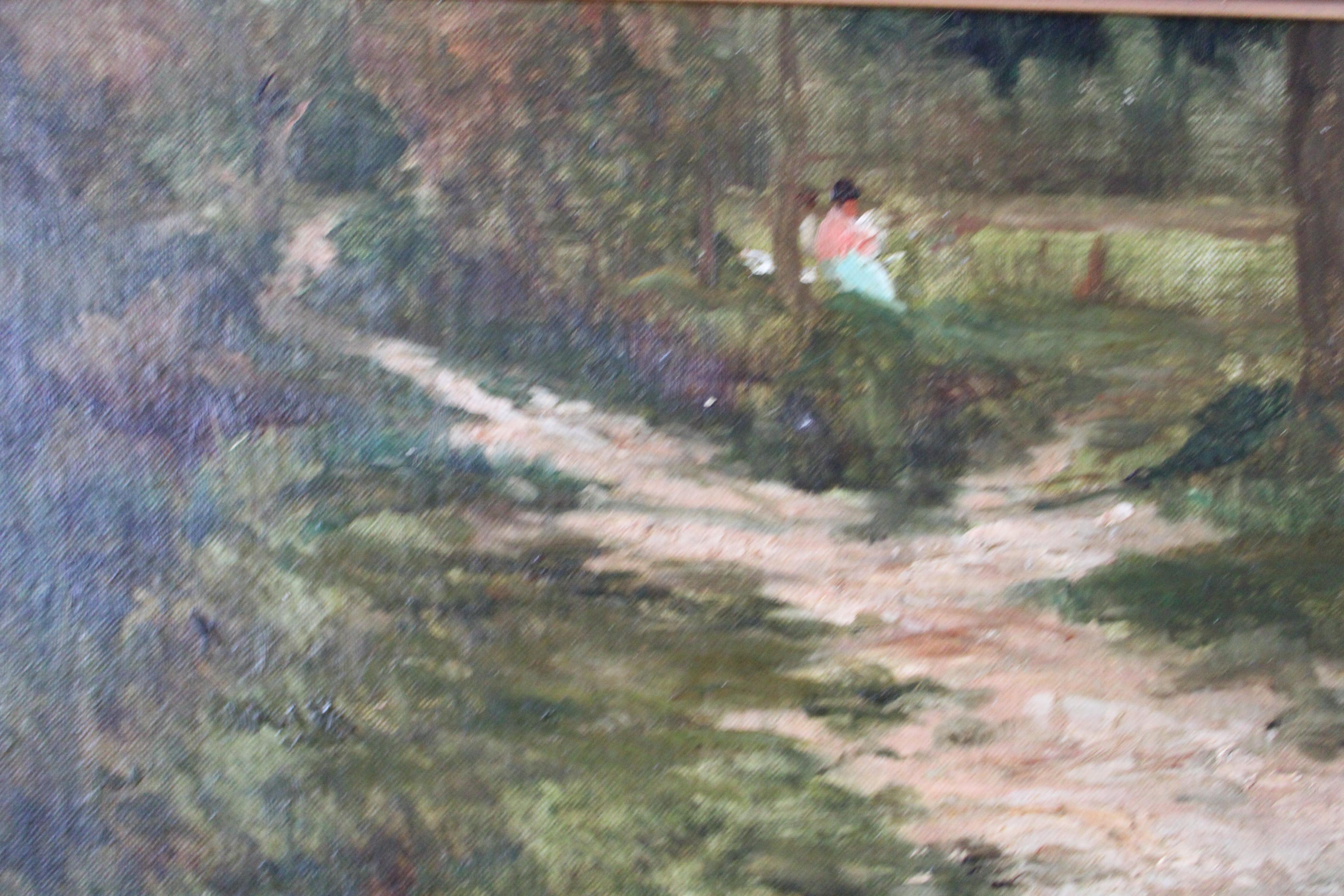 Paysage/riverscape impressionniste français ancien d'Ernest Gaston Marche en vente 3