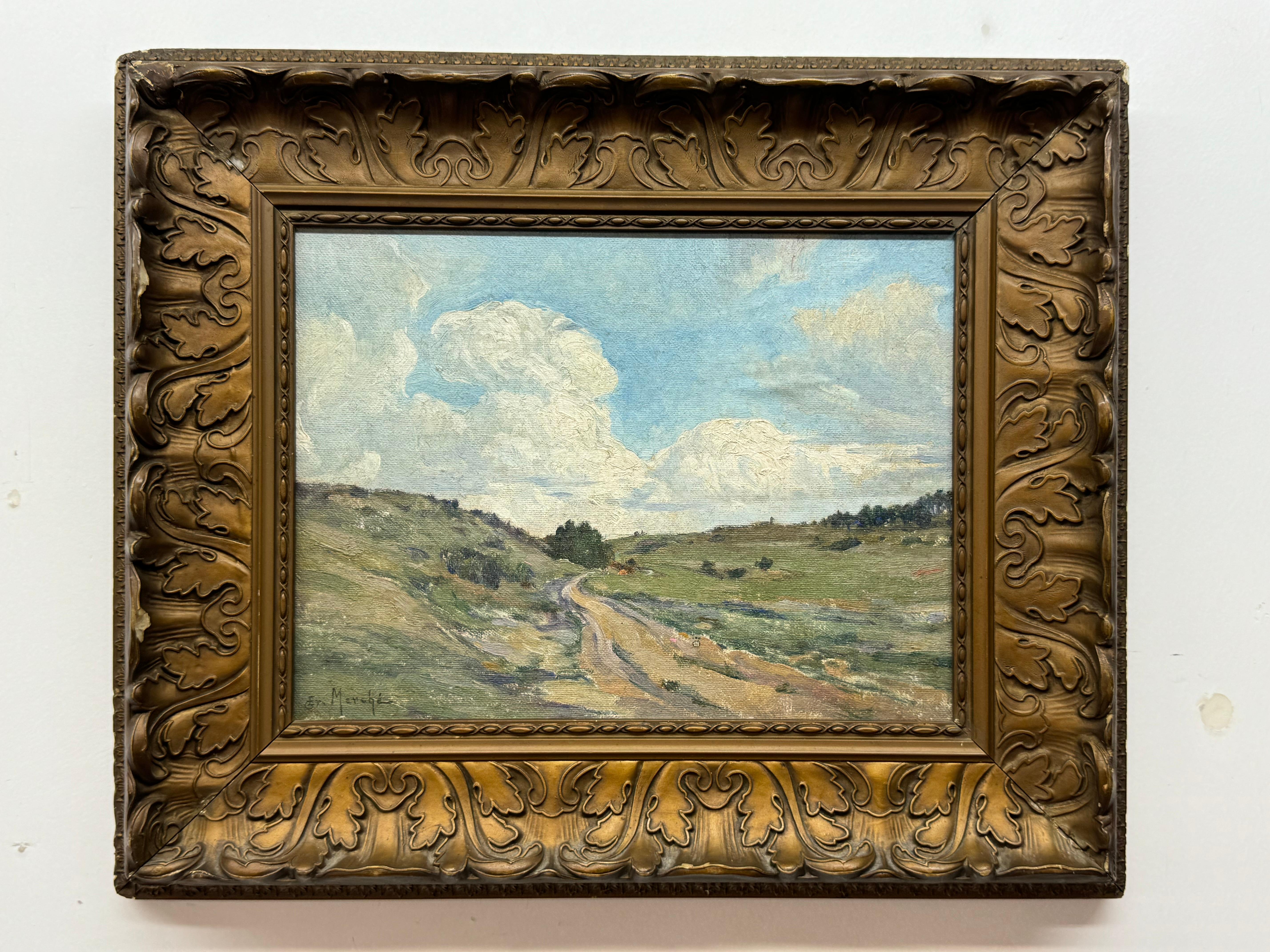 Ernest Gaston Marche (1864-1932)

Paisaje de carretera rural

Óleo sobre lienzo sobre tabla

En el marco del periodo

Firmado en el reverso

9 x 12 sin enmarcar, 14,75 x 17,5 enmarcada